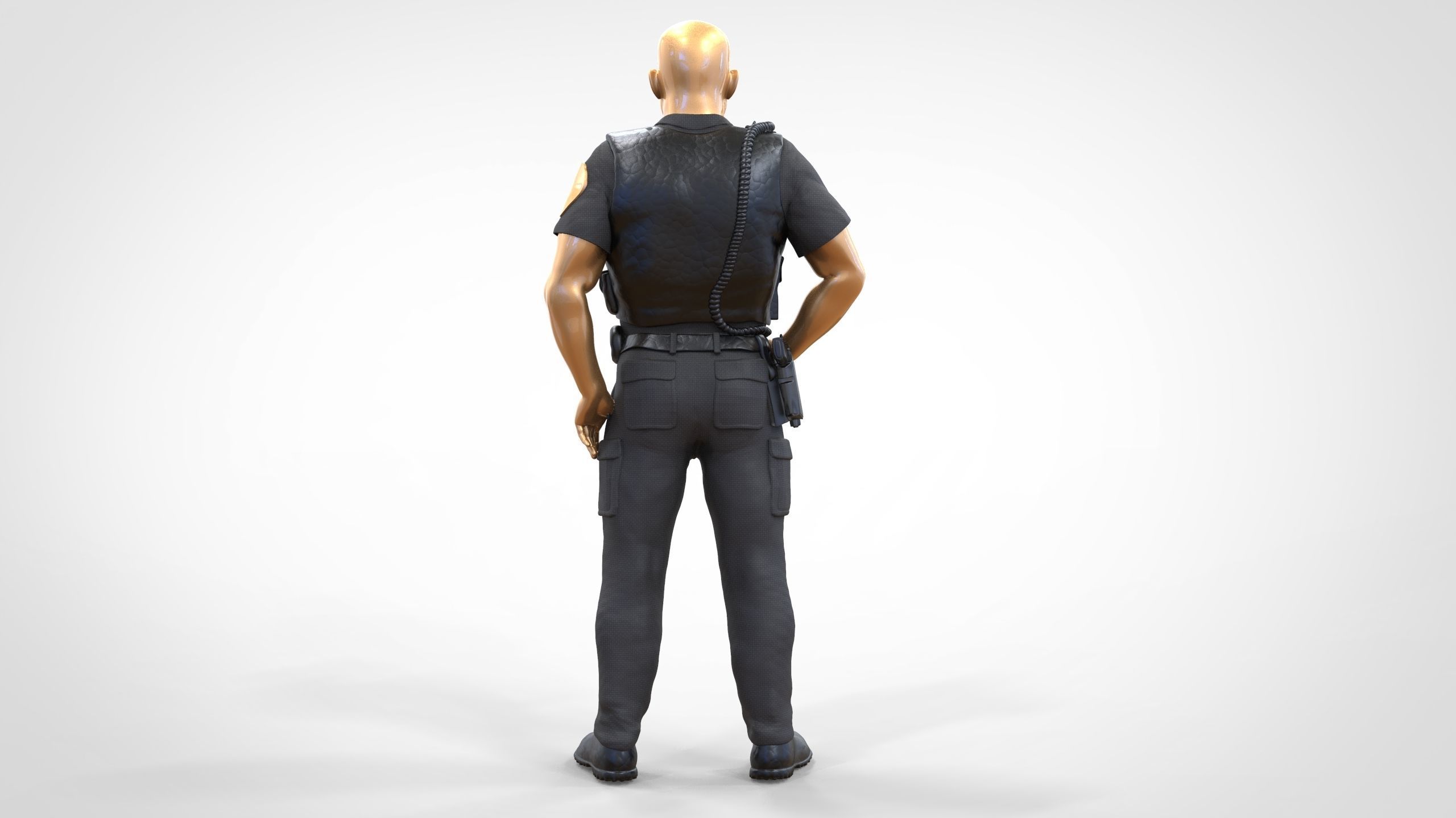 N1 American Police Officer Miniature  3D print model_4