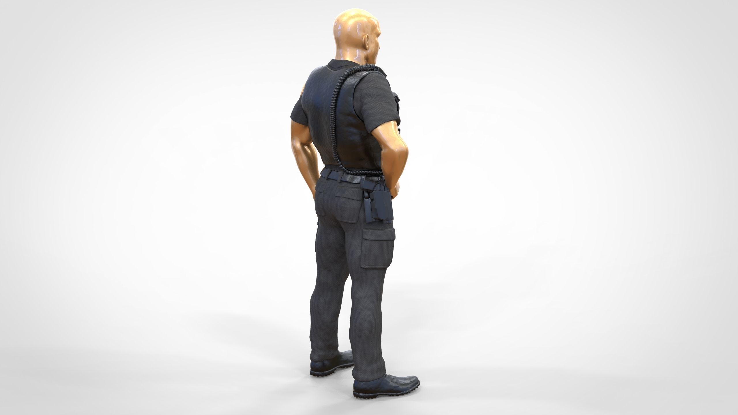 N1 American Police Officer Miniature  3D print model_22