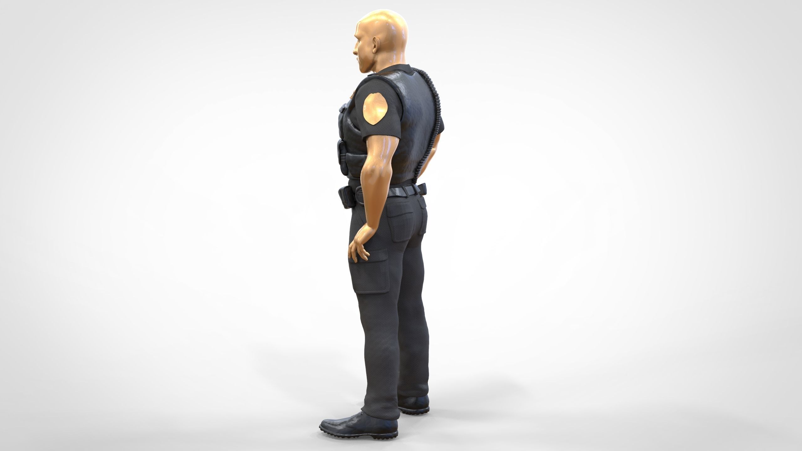 N1 American Police Officer Miniature  3D print model_8