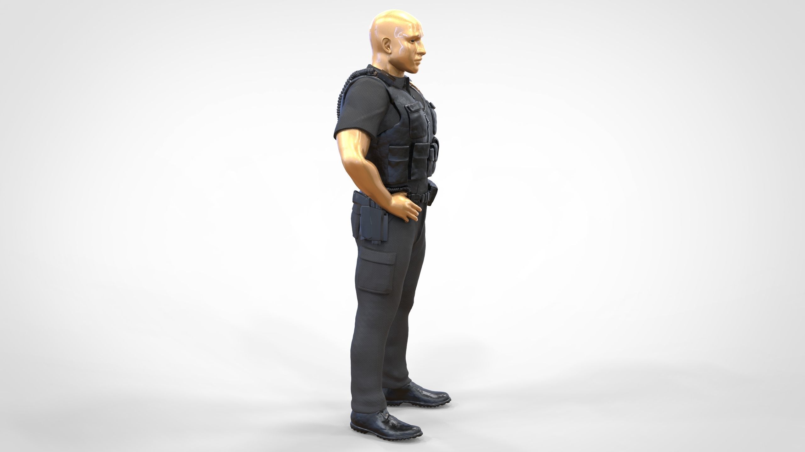 N1 American Police Officer Miniature  3D print model_19