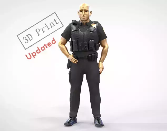 N1 American Police Officer Miniature  3D print model