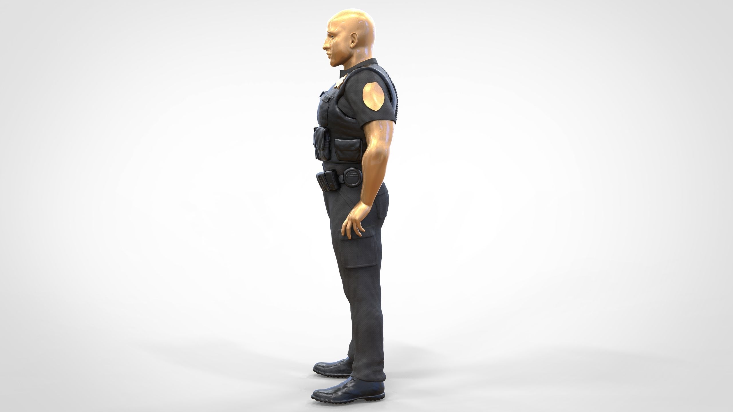 N1 American Police Officer Miniature  3D print model_10