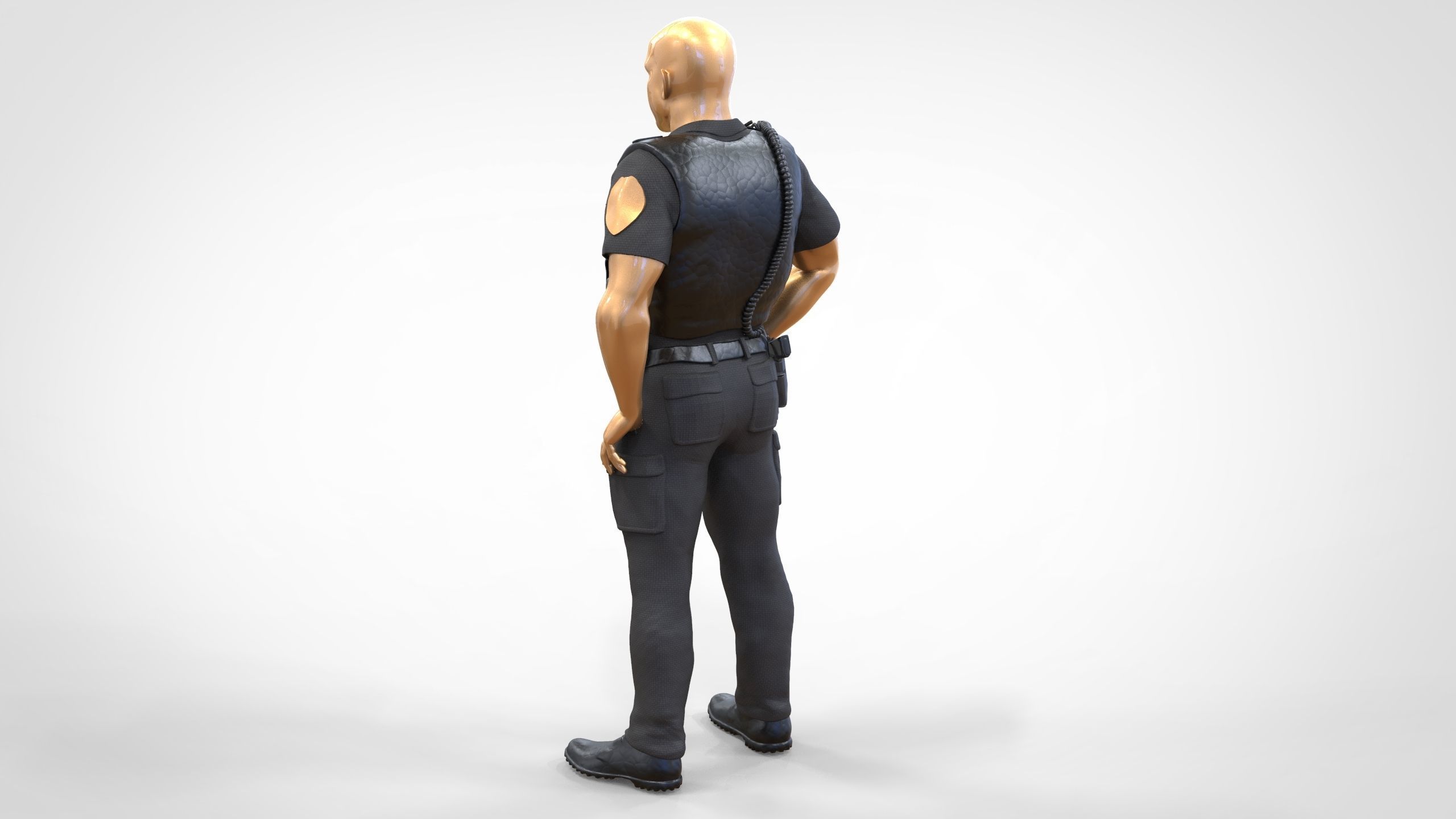 N1 American Police Officer Miniature  3D print model_6