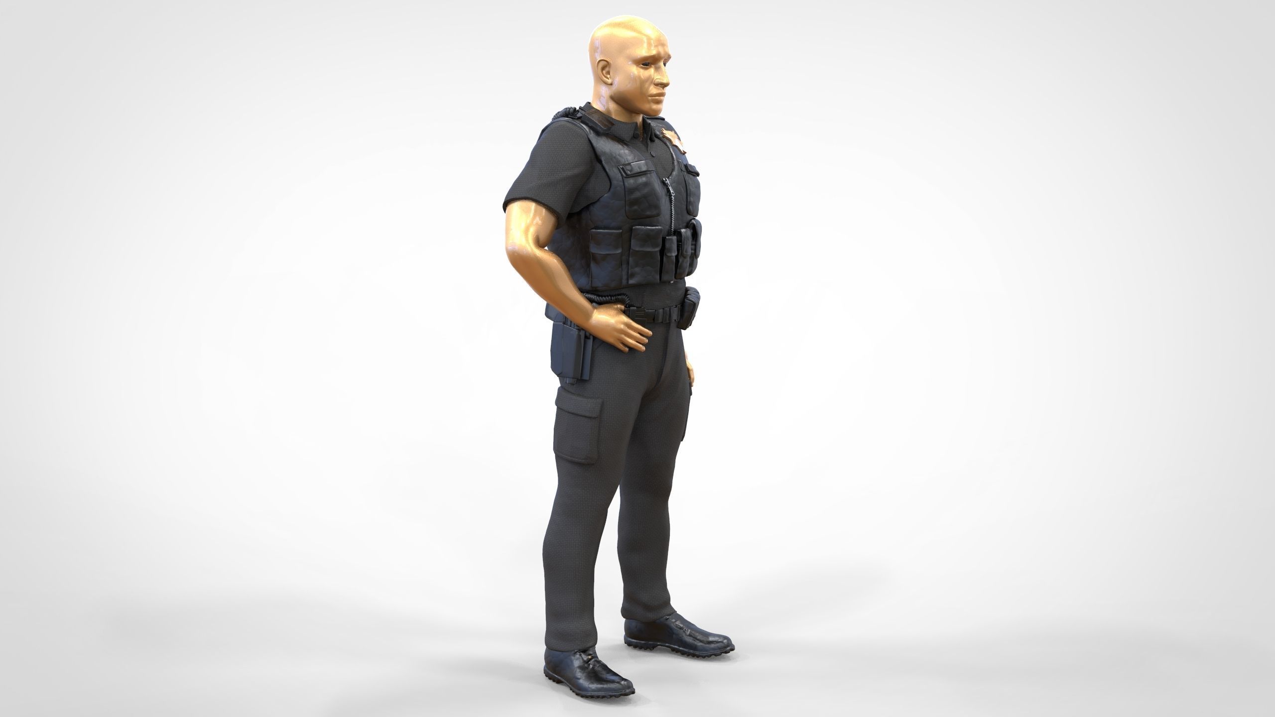 N1 American Police Officer Miniature  3D print model_18