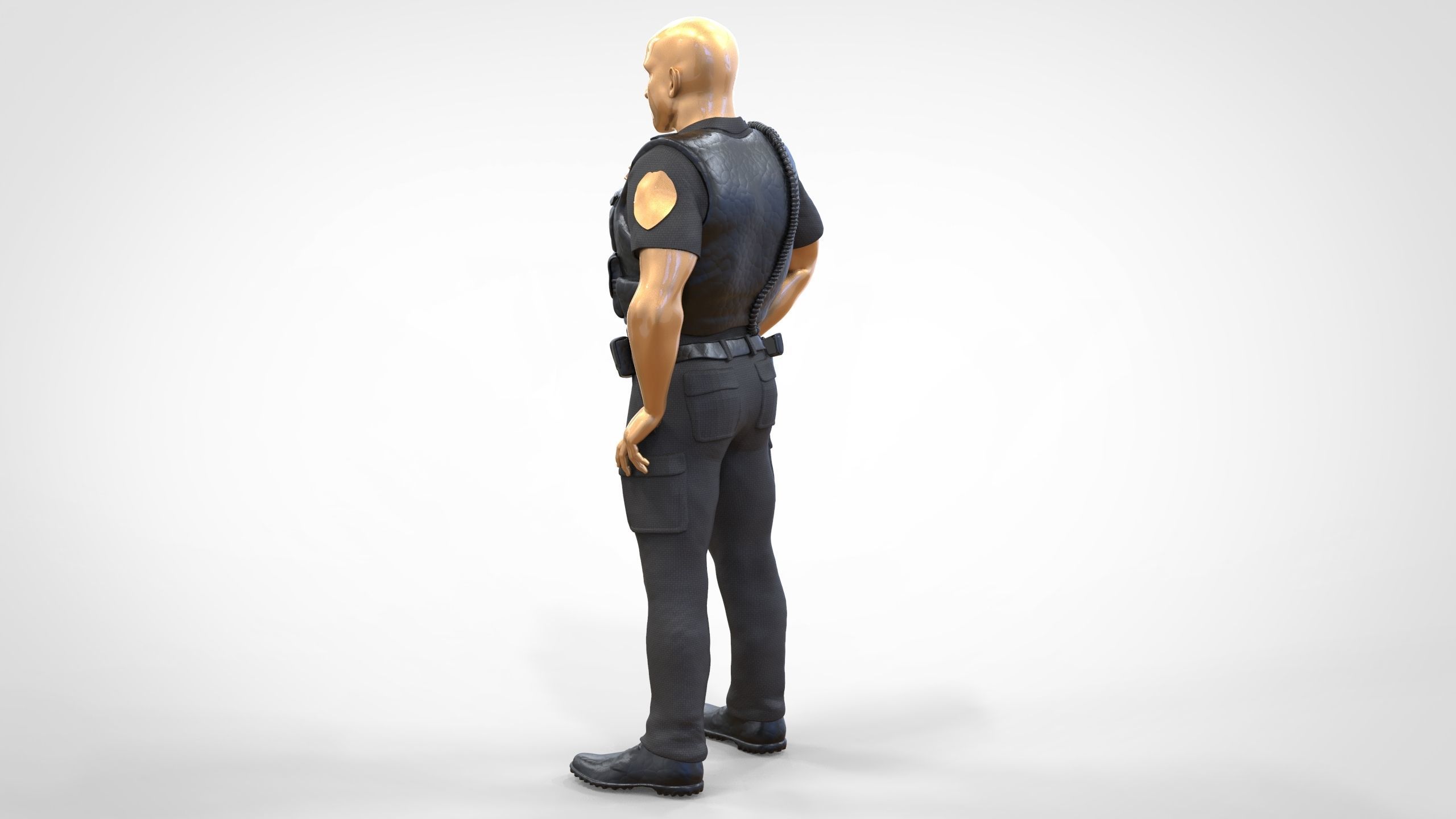 N1 American Police Officer Miniature  3D print model_7