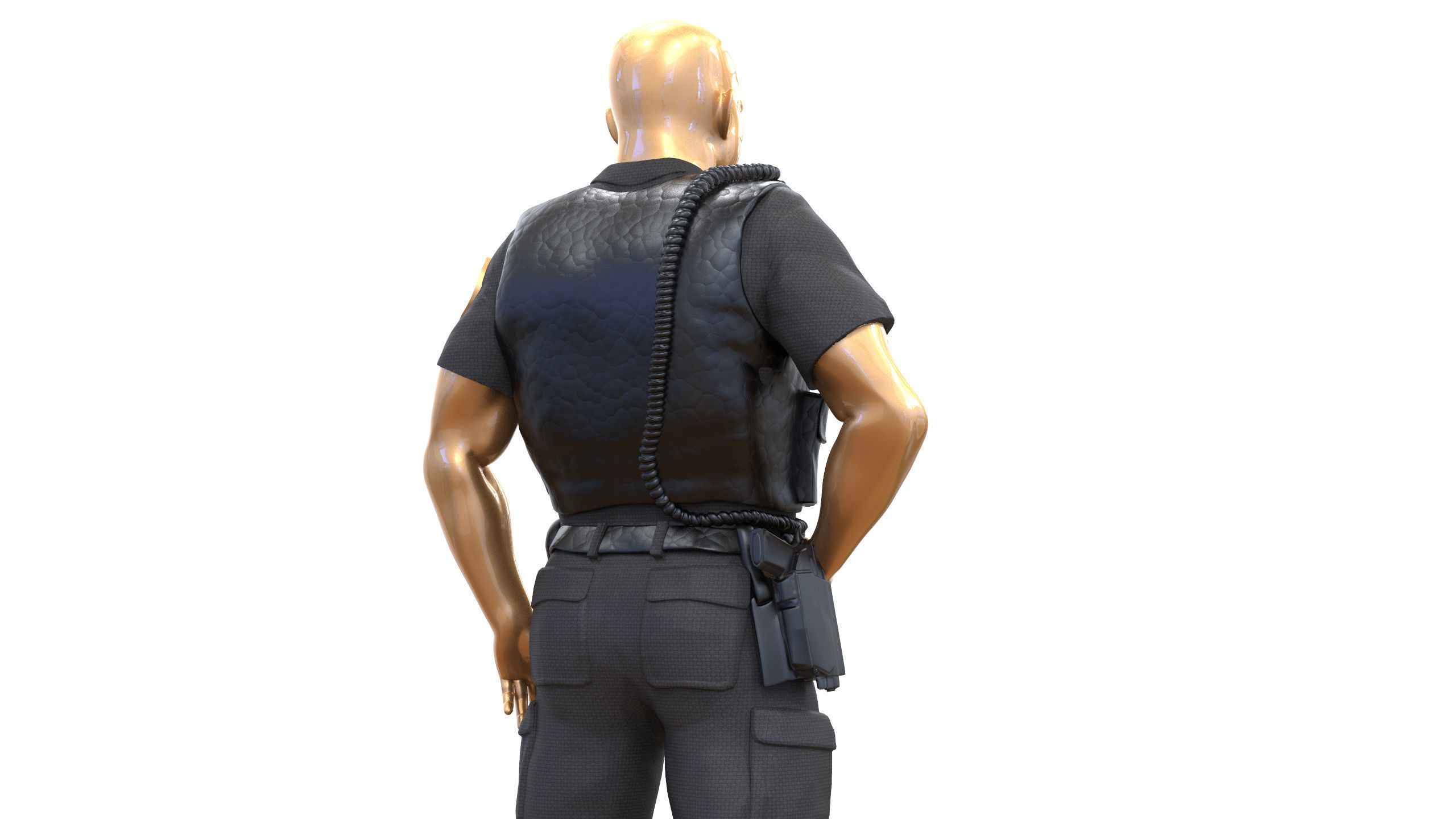 N1 American Police Officer Miniature  3D print model_1