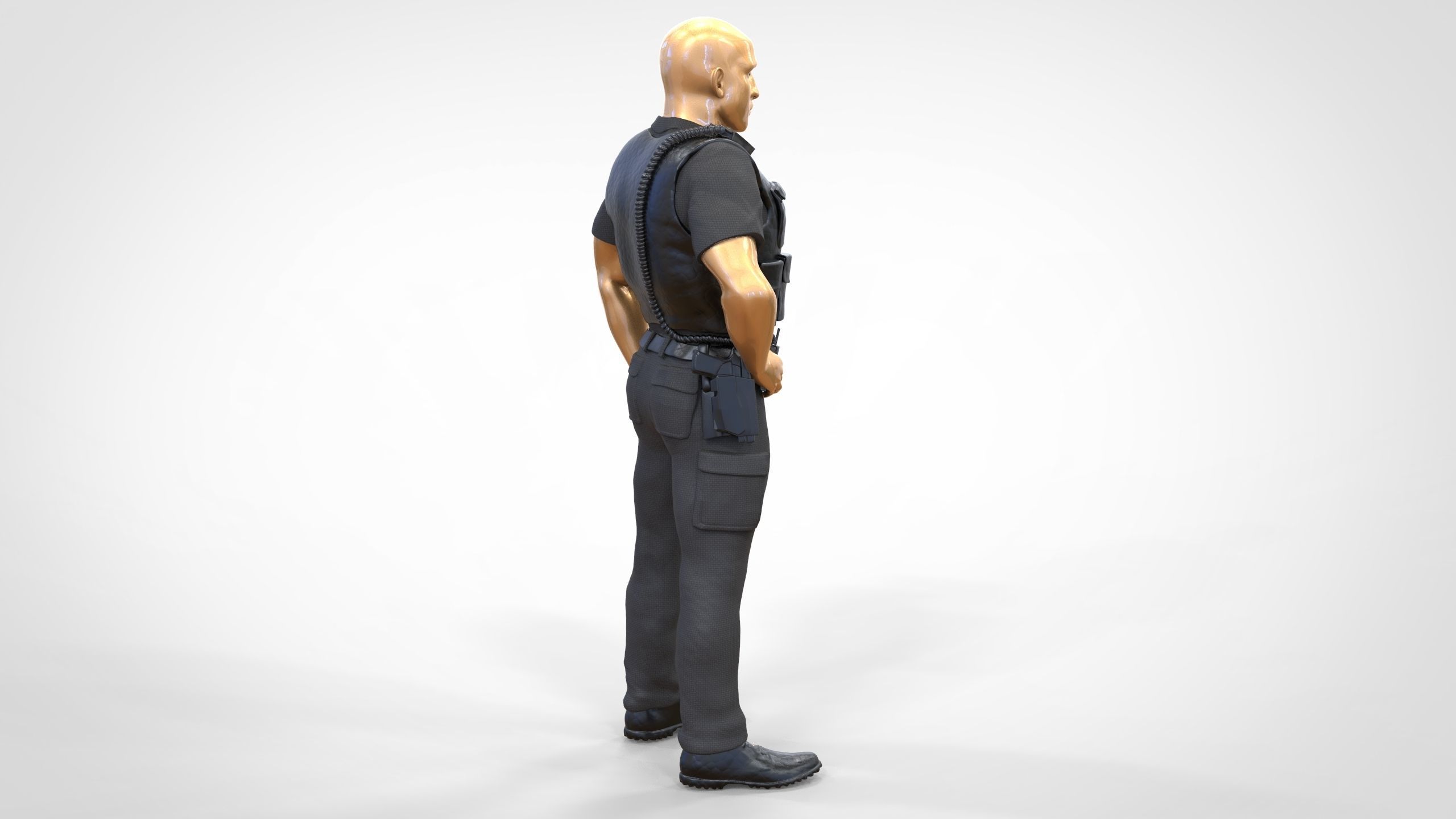 N1 American Police Officer Miniature  3D print model_21
