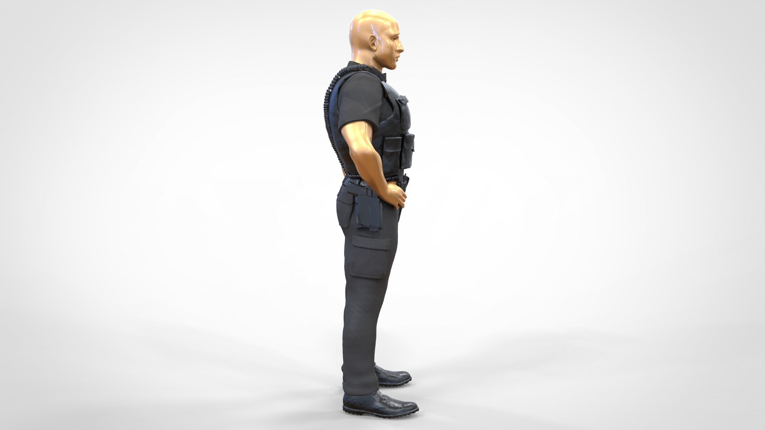 N1 American Police Officer Miniature  3D print model_20