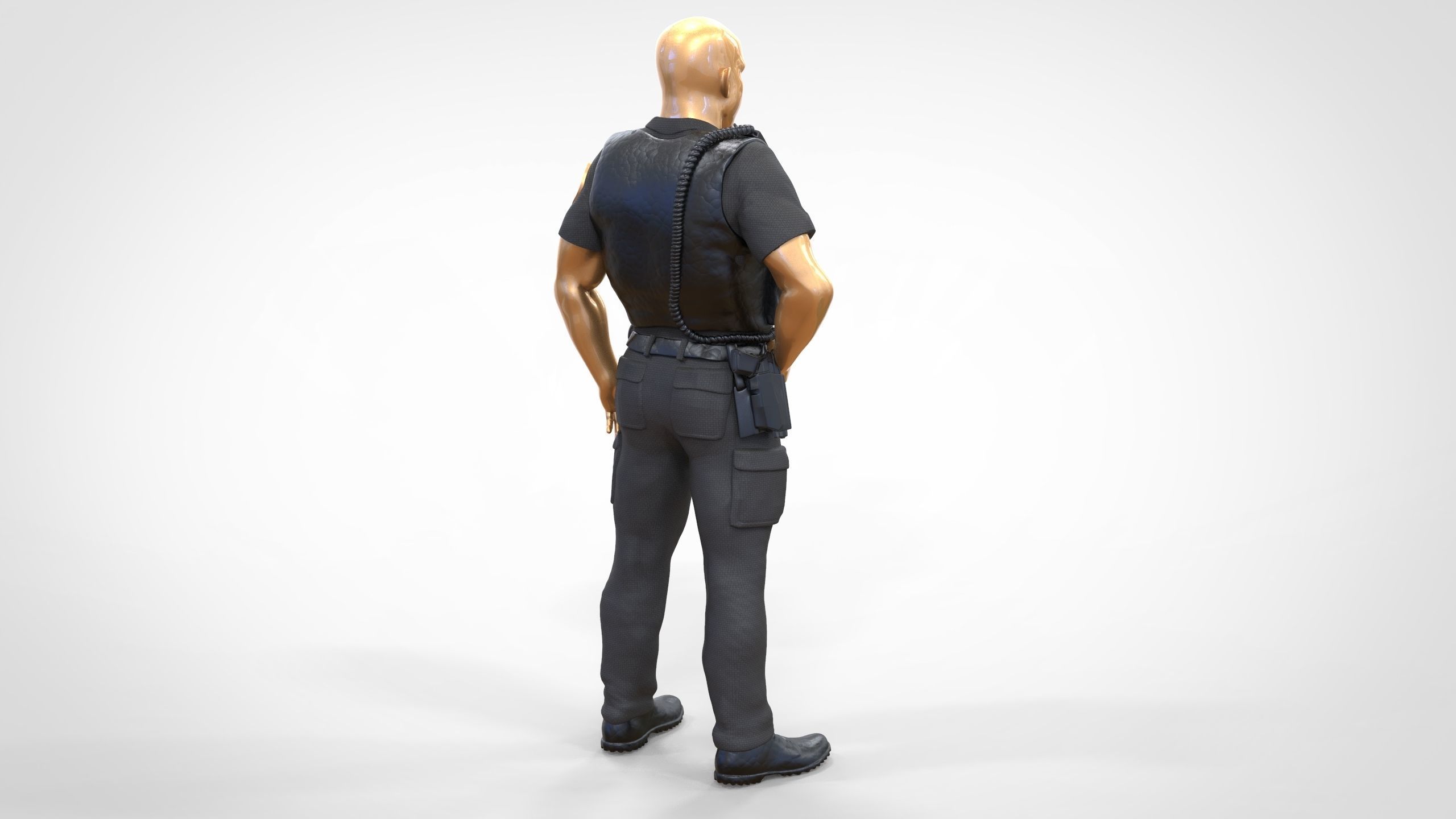 N1 American Police Officer Miniature  3D print model_23