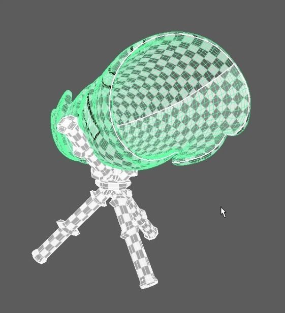 Cartoon tropical telescope 3D model_4