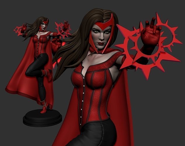 Scarlet Witch Statue 3D print model