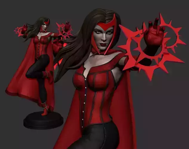Scarlet Witch Statue 3D print model