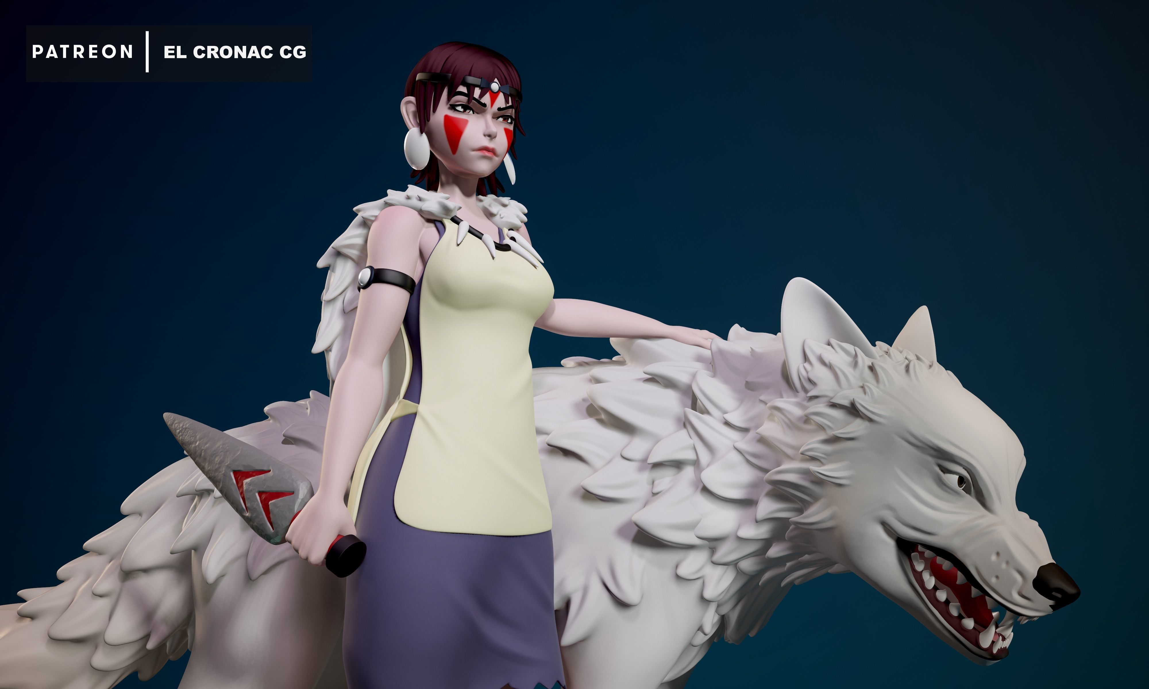 San - Princess Mononoke 3D print model_1