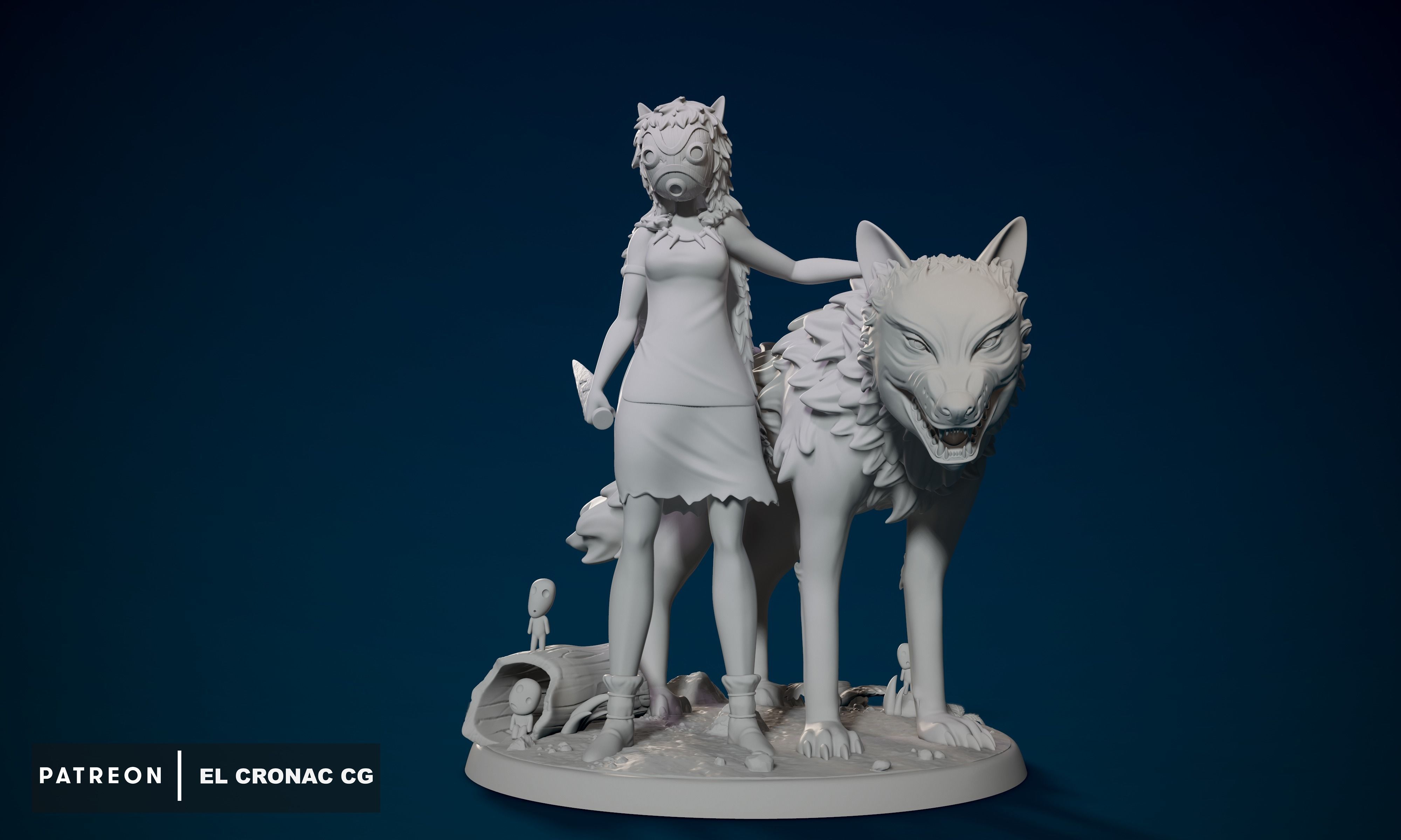San - Princess Mononoke 3D print model_3