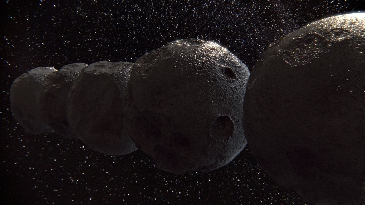 Detailed round asteroids high-poly set 3D model_4