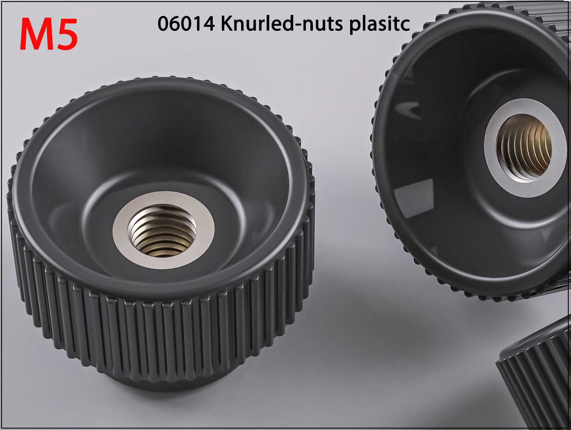 M5 06014-11200524  Raendelschrauben Kunststoff Knurled Nuts  3D print model_14