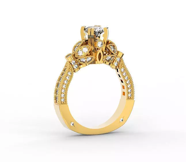 Theory Ring Diamond 3D print model_0