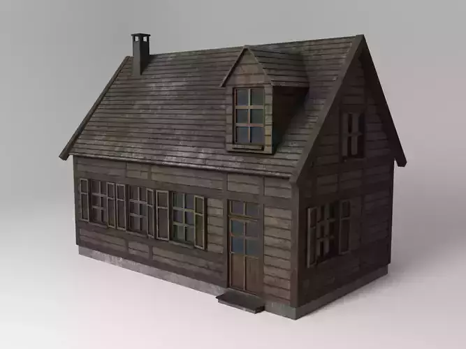 Old Wooden House - Low Poly Model