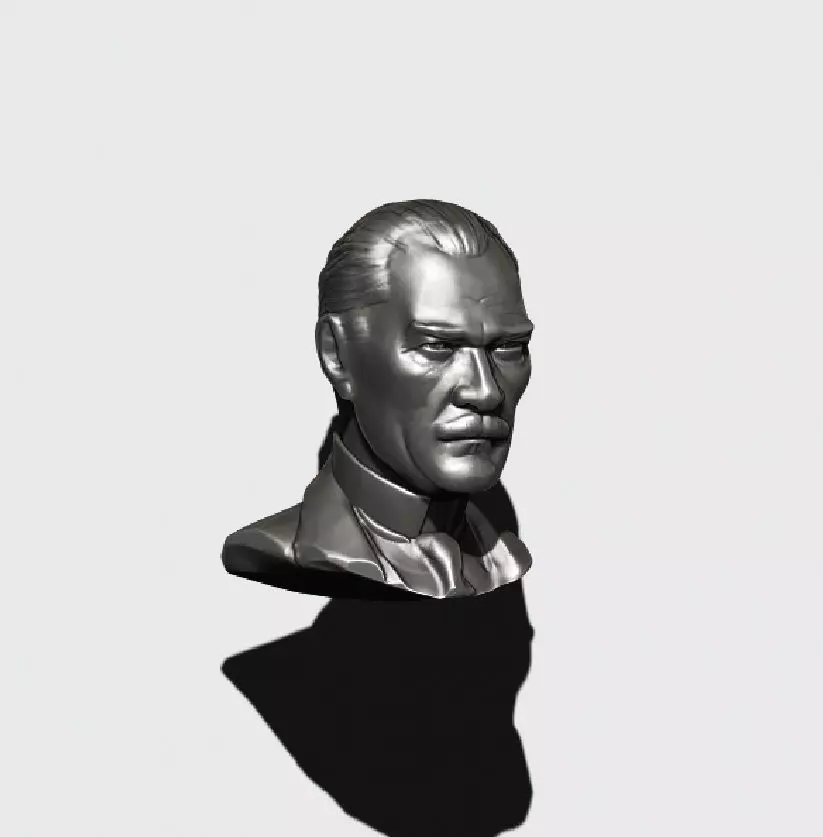Ataturk bust of man 3D print model_0