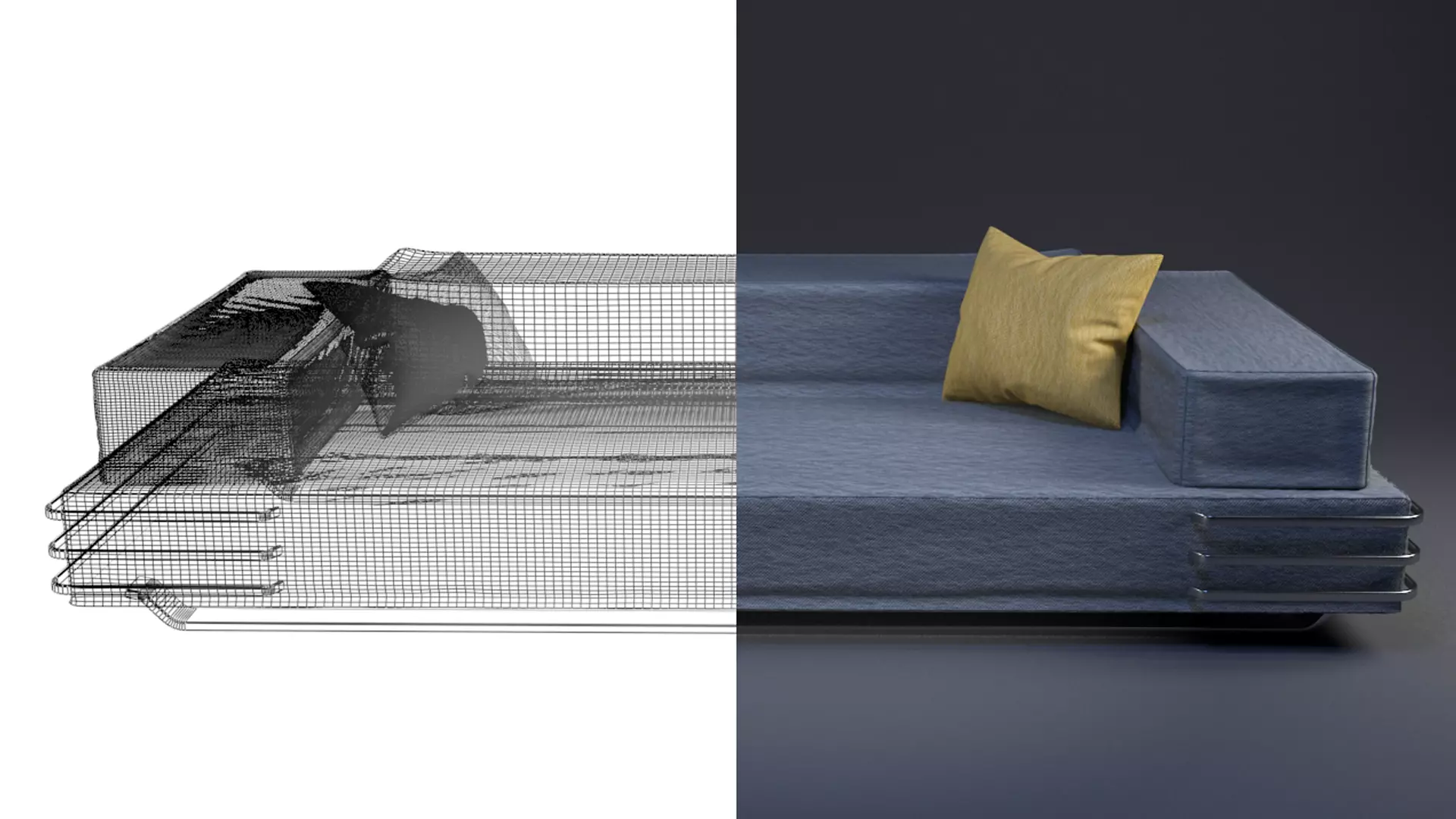 Sofa Modern Low-poly 3D model