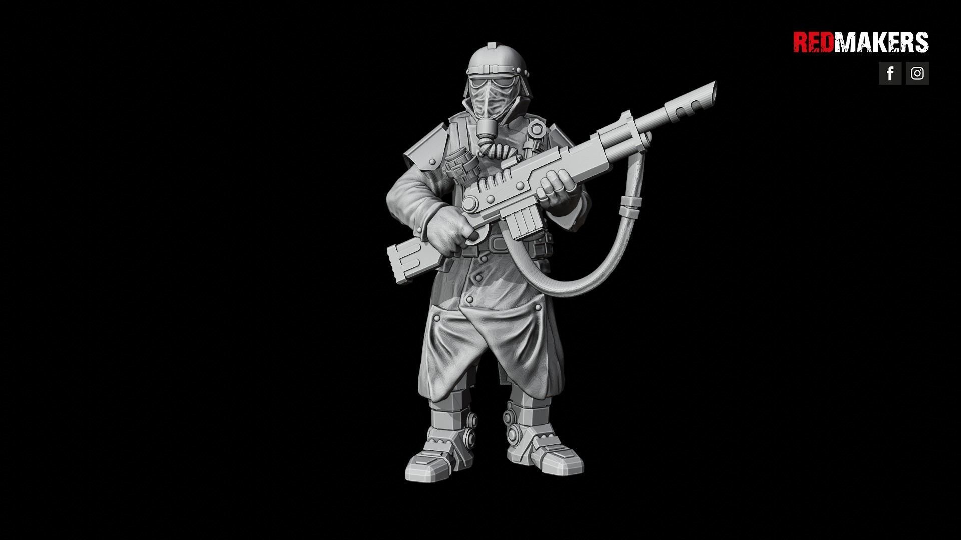 Death squad of the Imperial force Bionic legs 3D print model_24