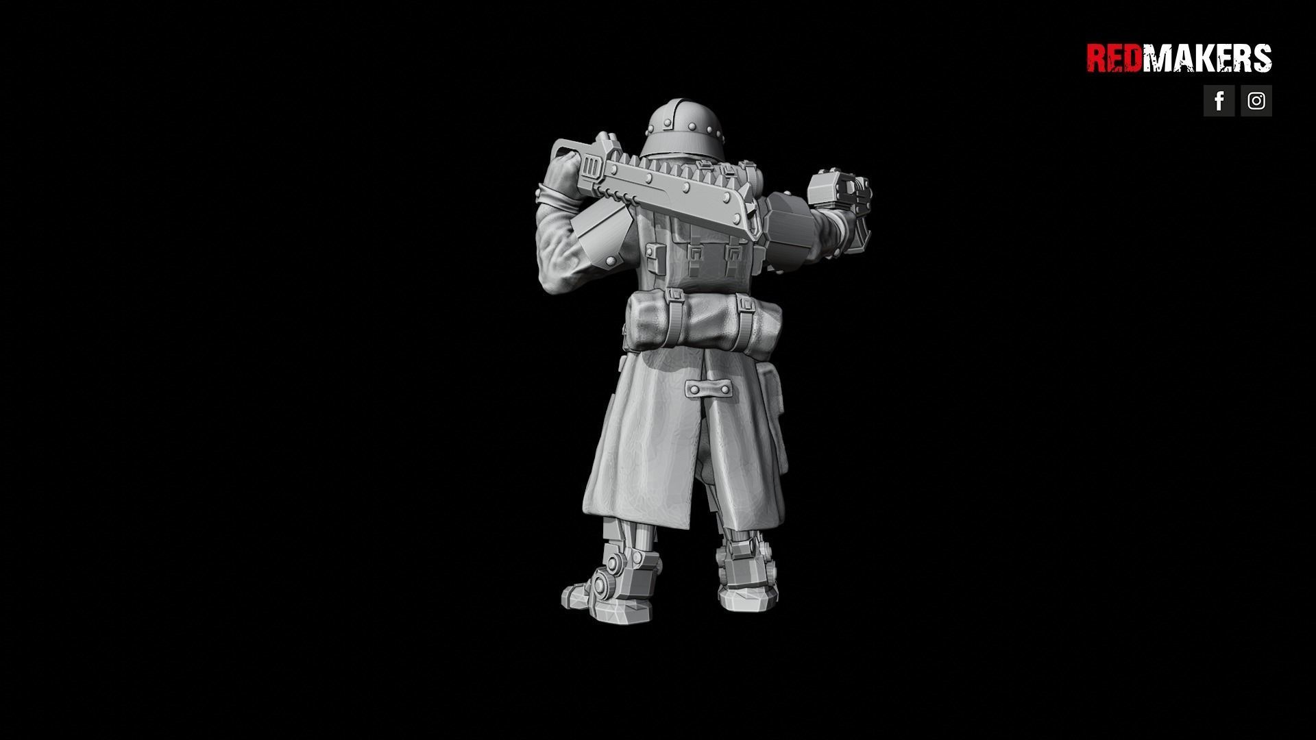 Death squad of the Imperial force Bionic legs 3D print model_49