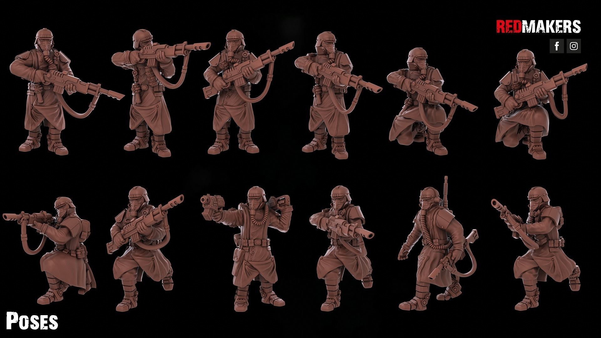 Death squad of the Imperial force Bionic legs 3D print model_3