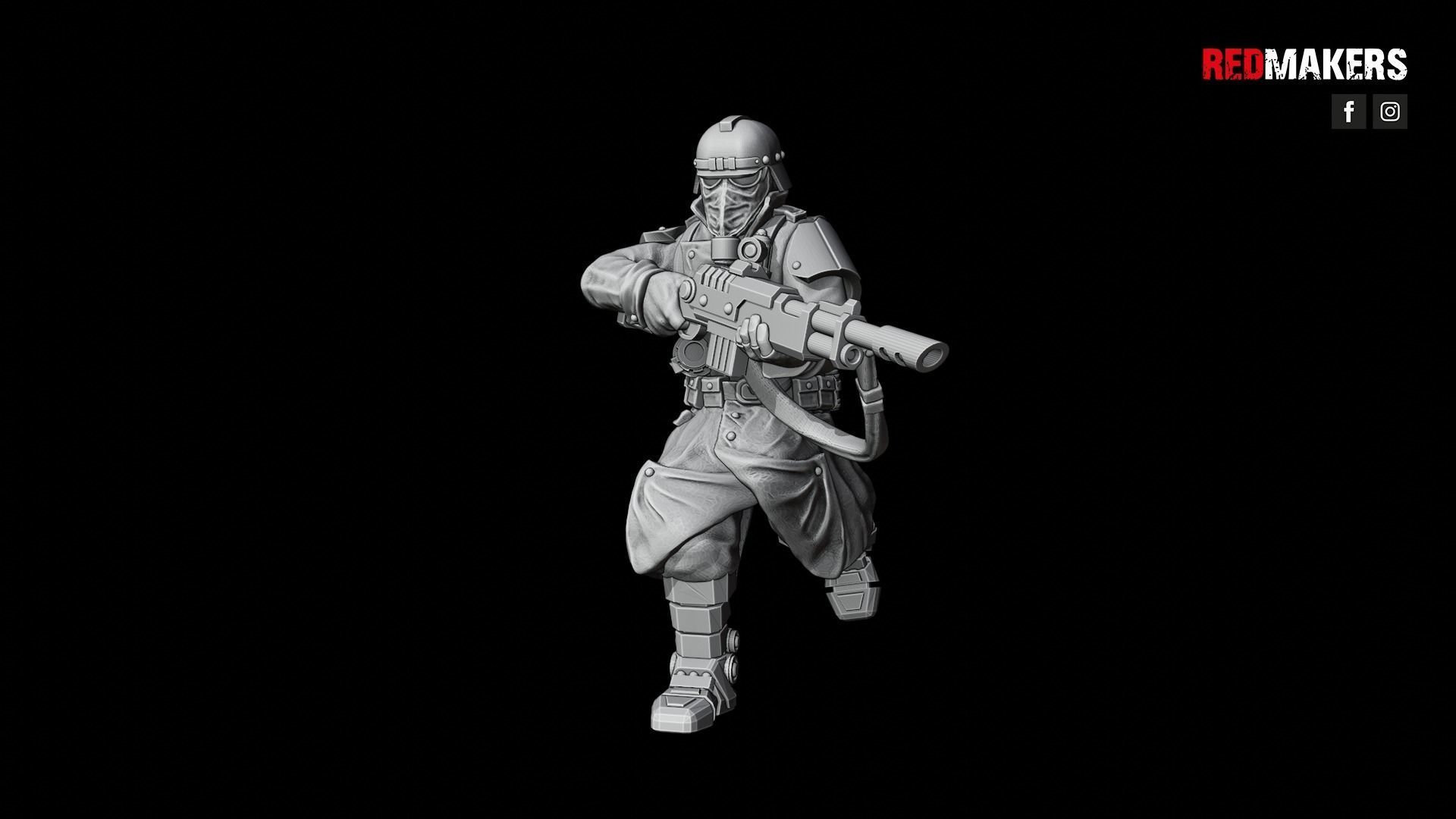 Death squad of the Imperial force Bionic legs 3D print model_42