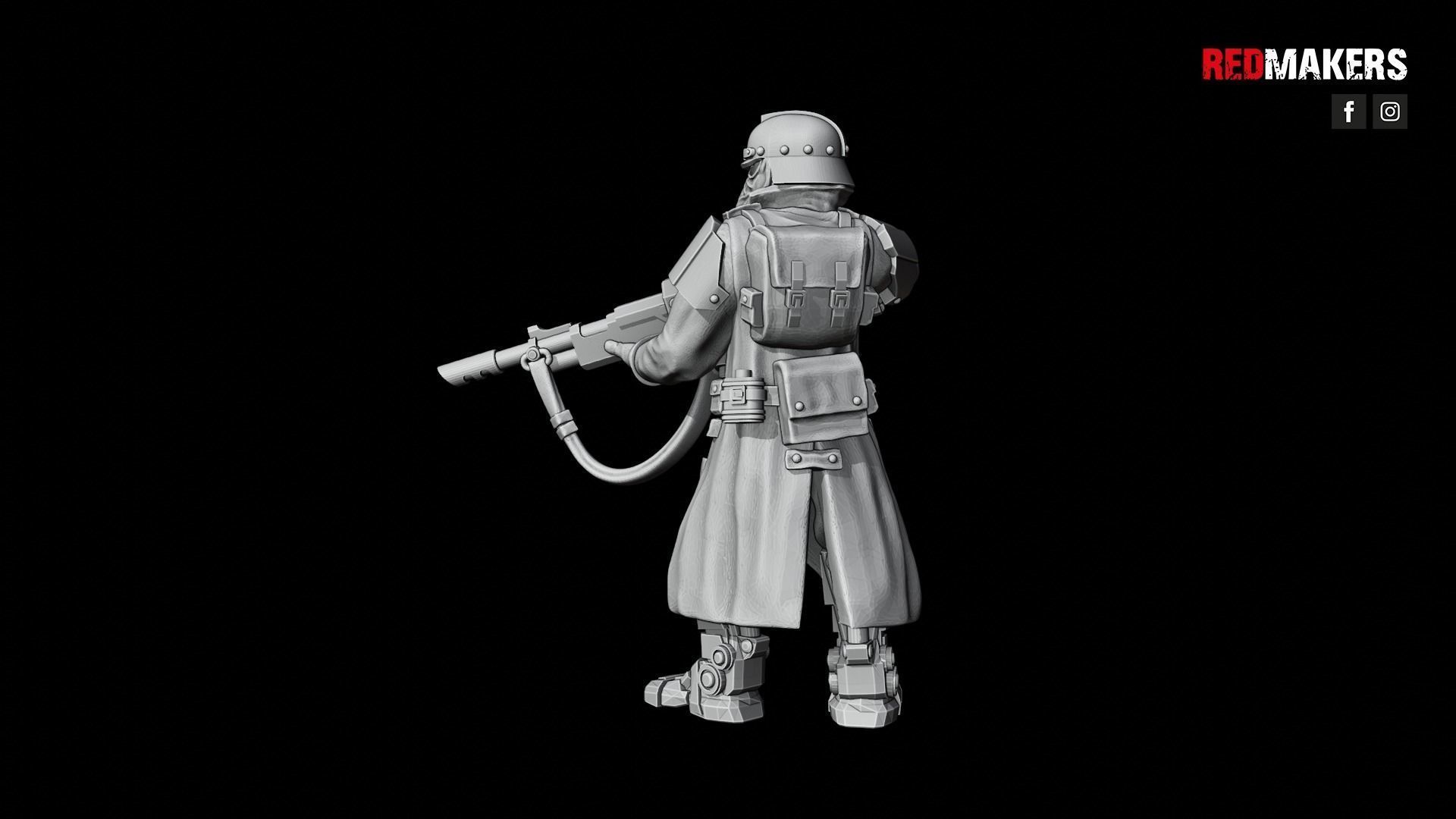 Death squad of the Imperial force Bionic legs 3D print model_28