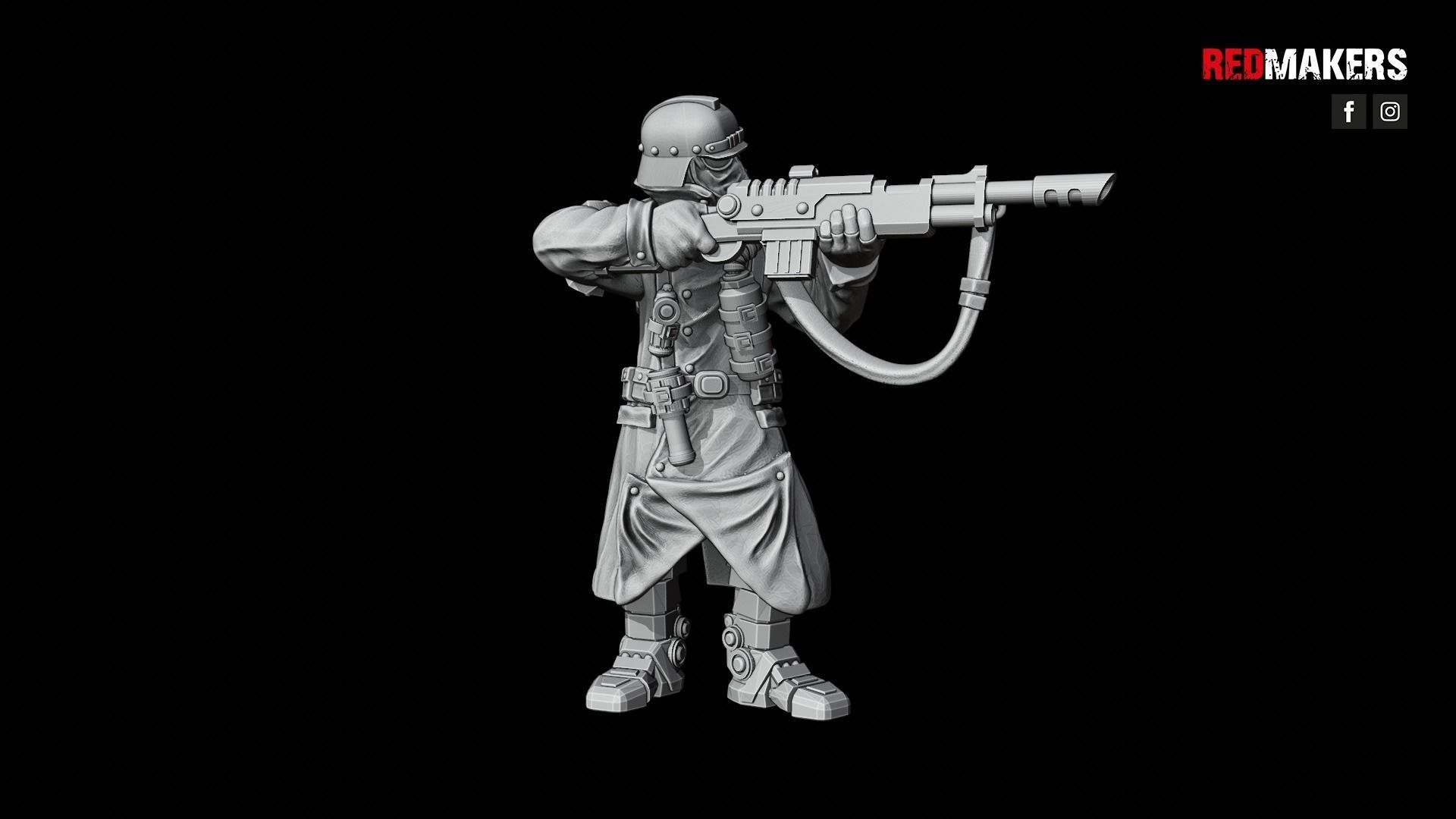 Death squad of the Imperial force Bionic legs 3D print model_21