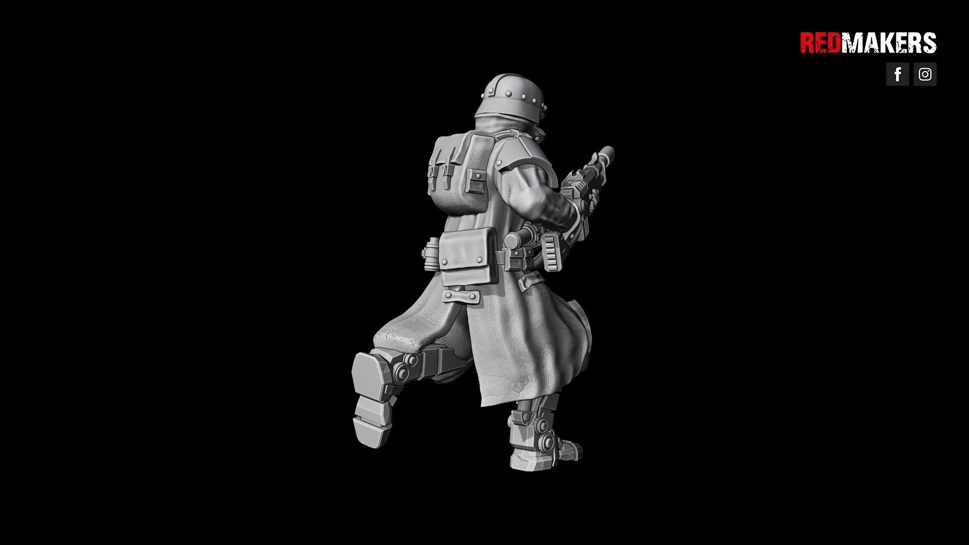 Death squad of the Imperial force Bionic legs 3D print model_46