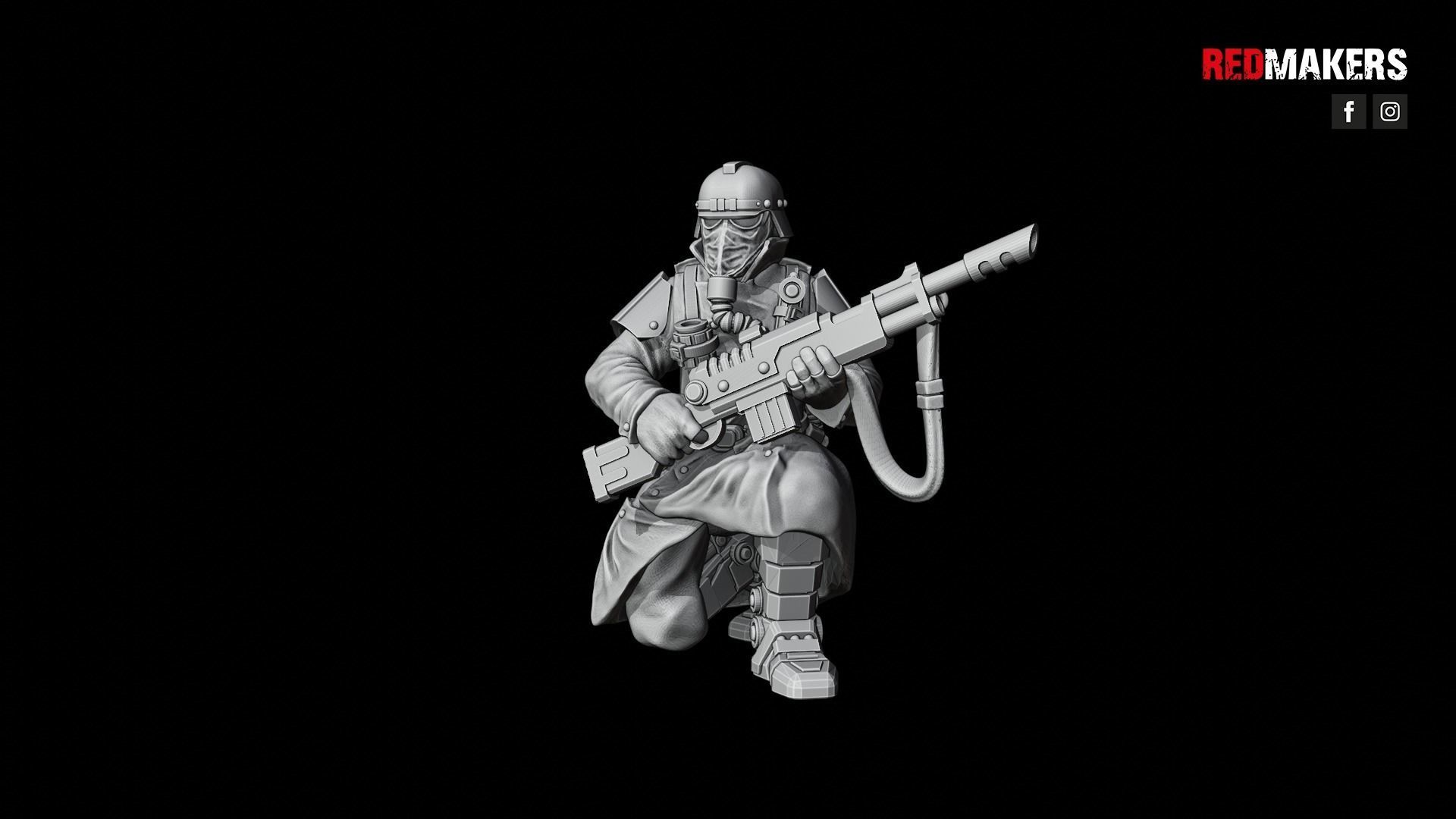 Death squad of the Imperial force Bionic legs 3D print model_33