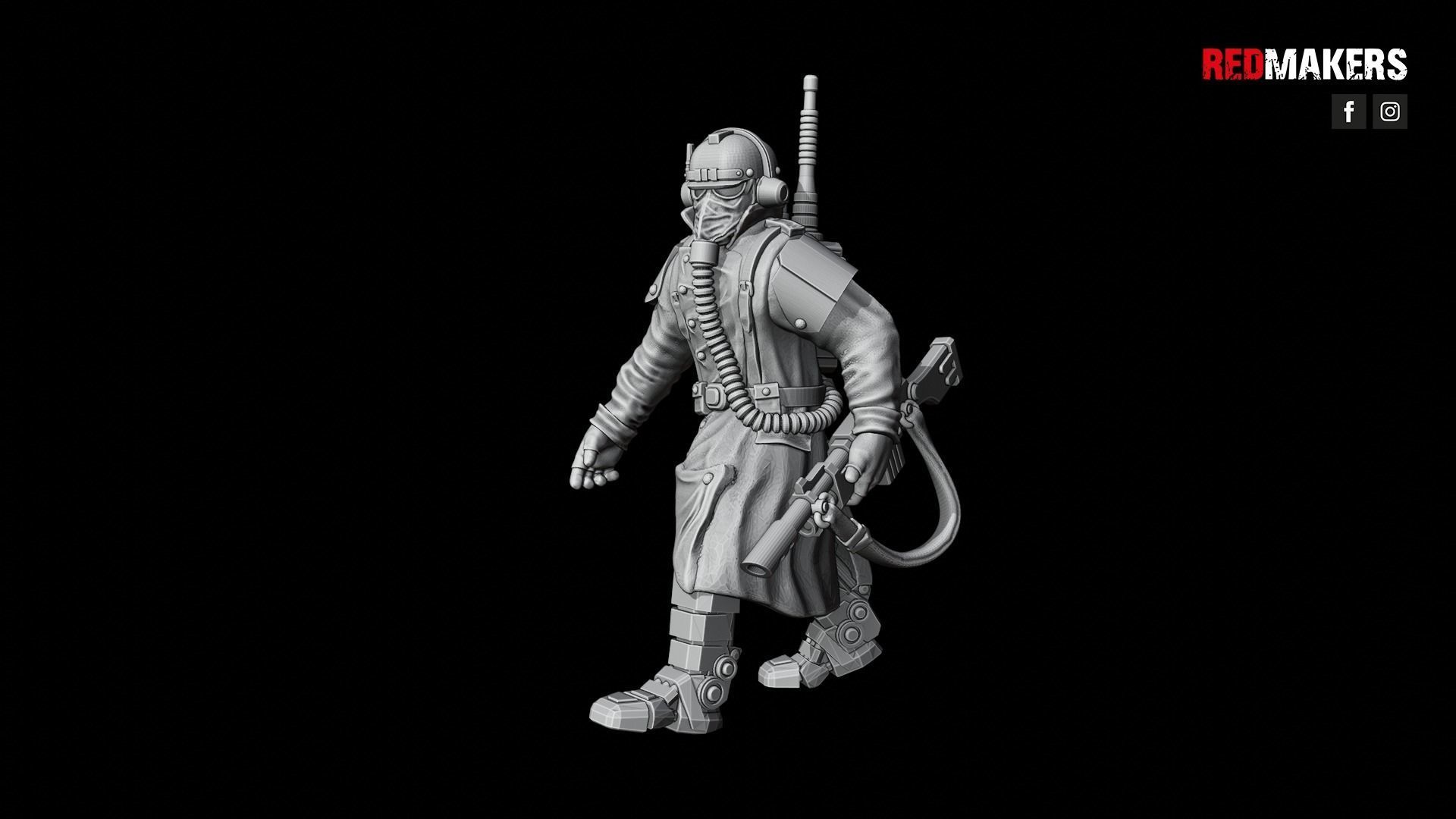 Death squad of the Imperial force Bionic legs 3D print model_52