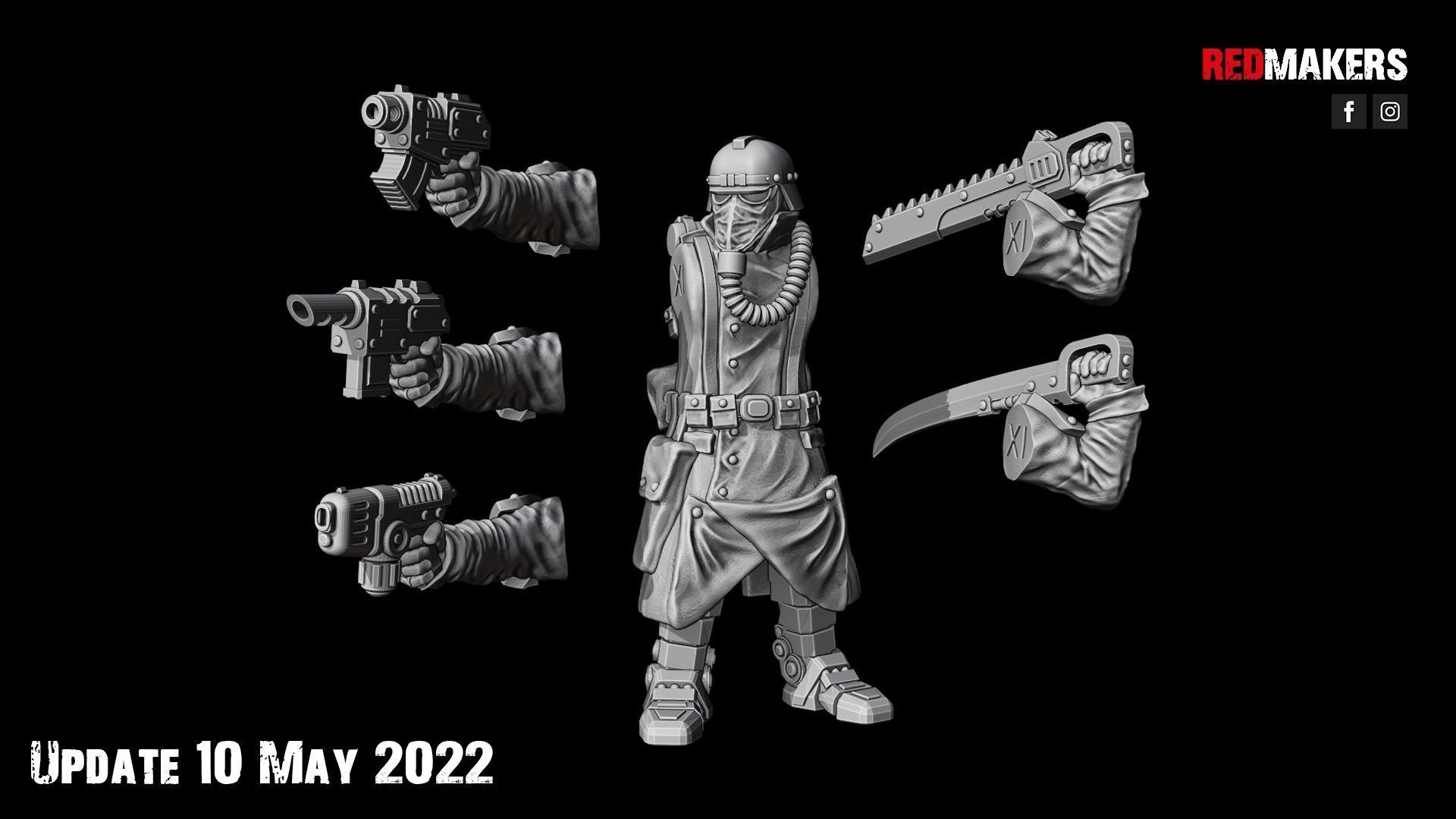 Death squad of the Imperial force Bionic legs 3D print model_51