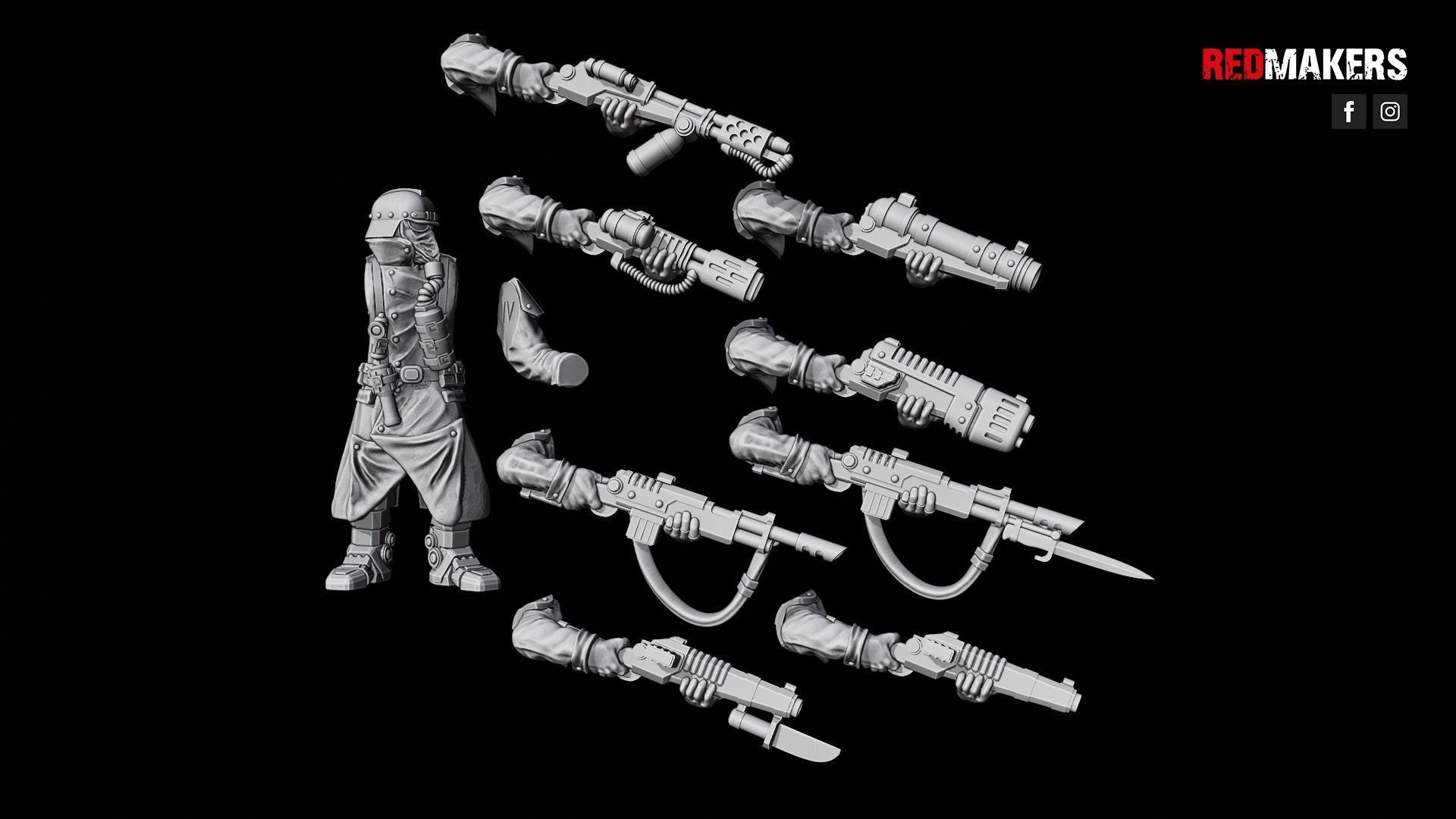 Death squad of the Imperial force Bionic legs 3D print model_29