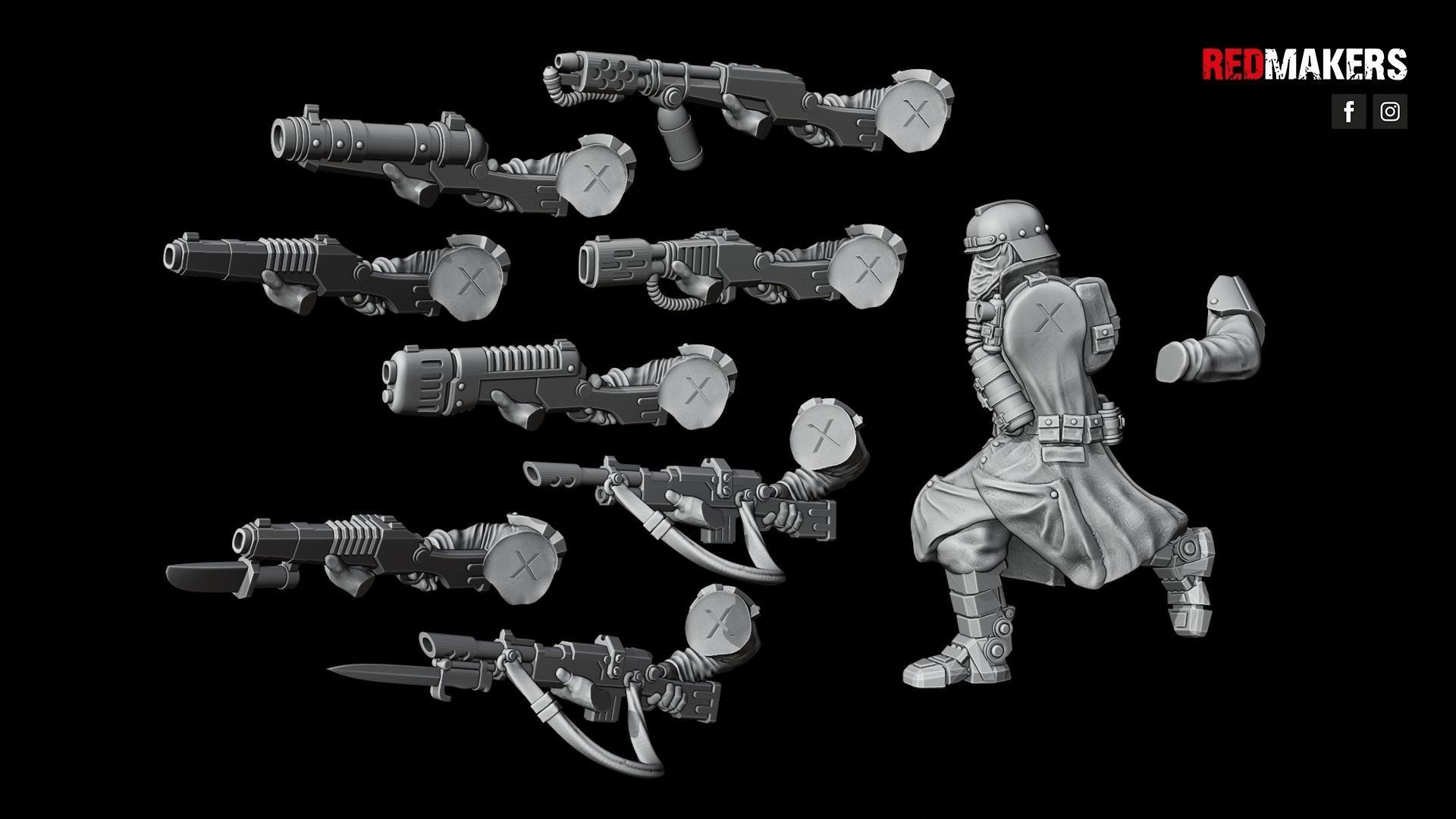 Death squad of the Imperial force Bionic legs 3D print model_47