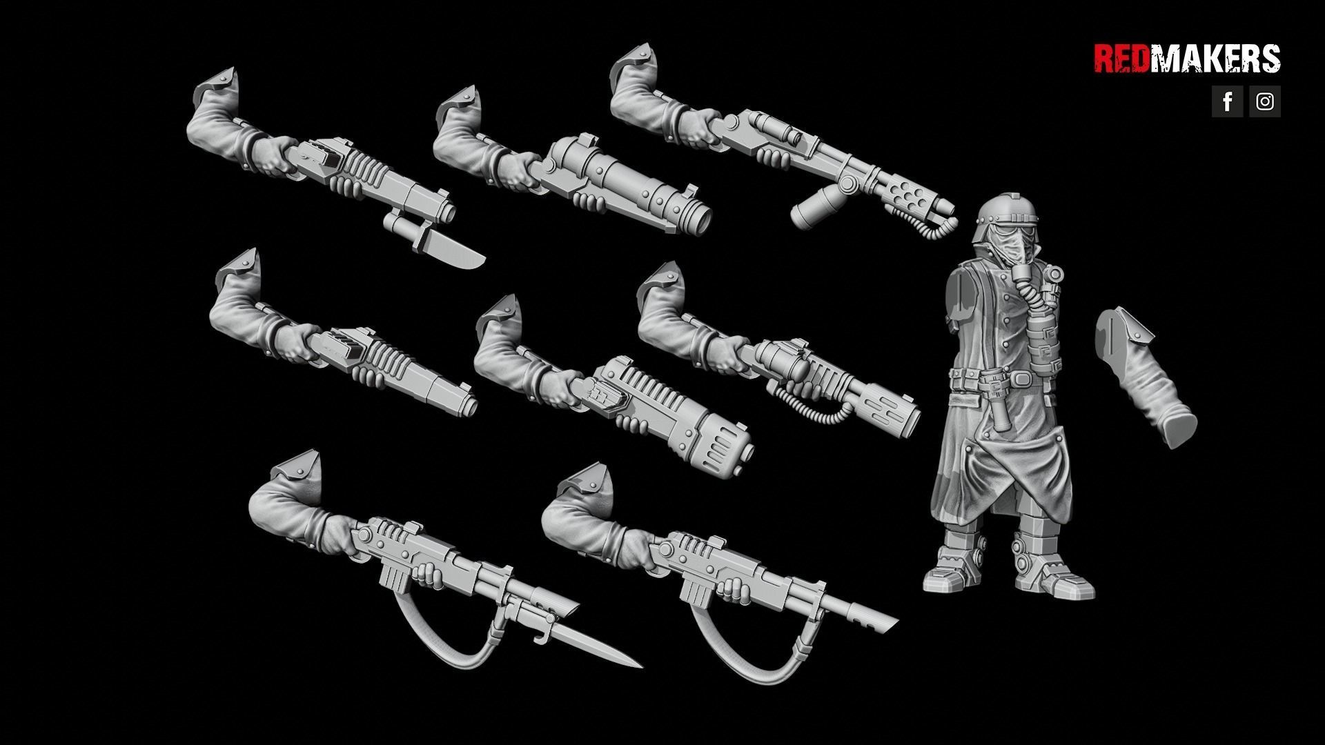 Death squad of the Imperial force Bionic legs 3D print model_20