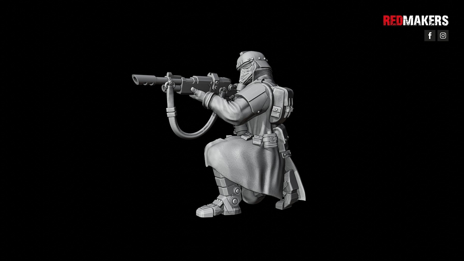 Death squad of the Imperial force Bionic legs 3D print model_36