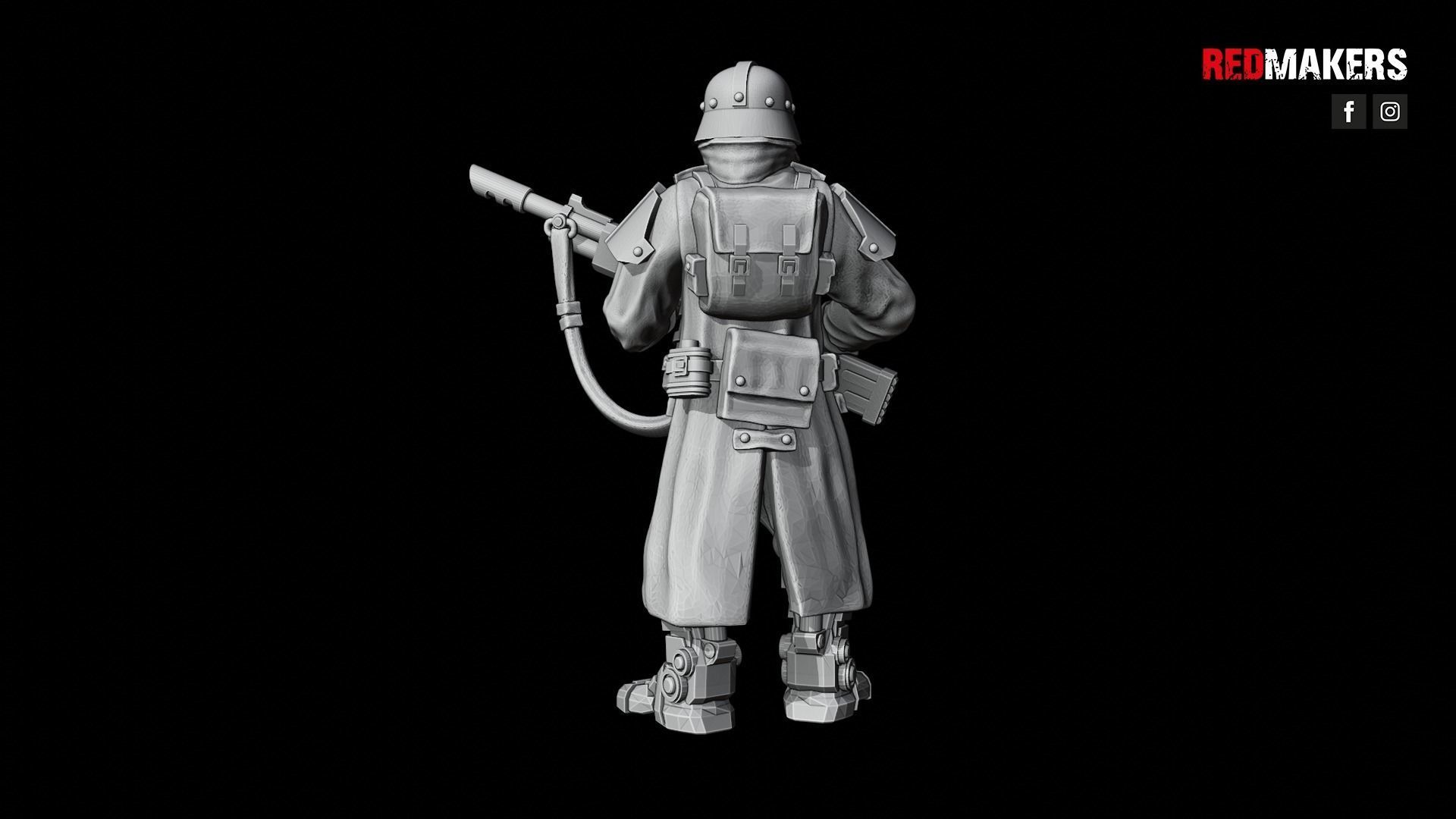 Death squad of the Imperial force Bionic legs 3D print model_25