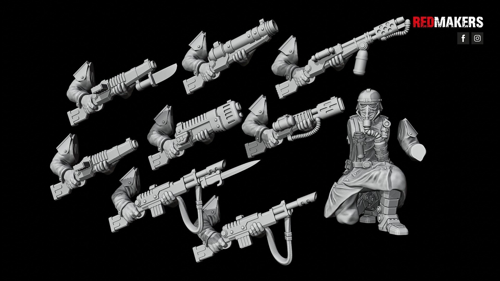 Death squad of the Imperial force Bionic legs 3D print model_35