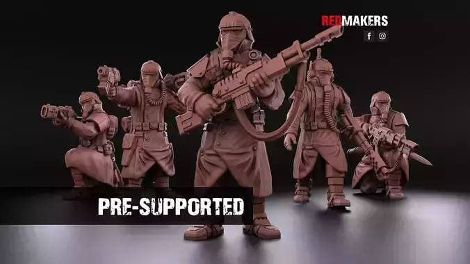 Death squad of the Imperial force Bionic legs 3D print model