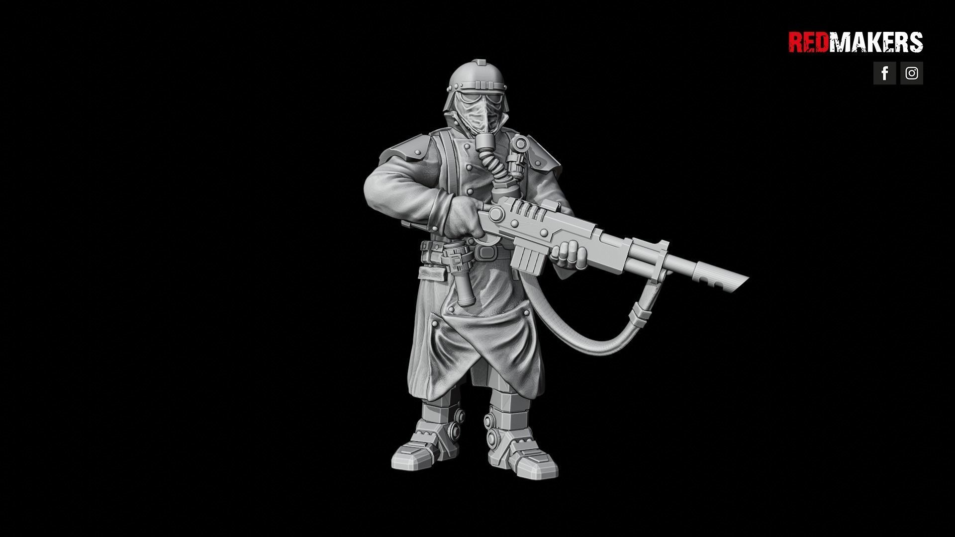 Death squad of the Imperial force Bionic legs 3D print model_18