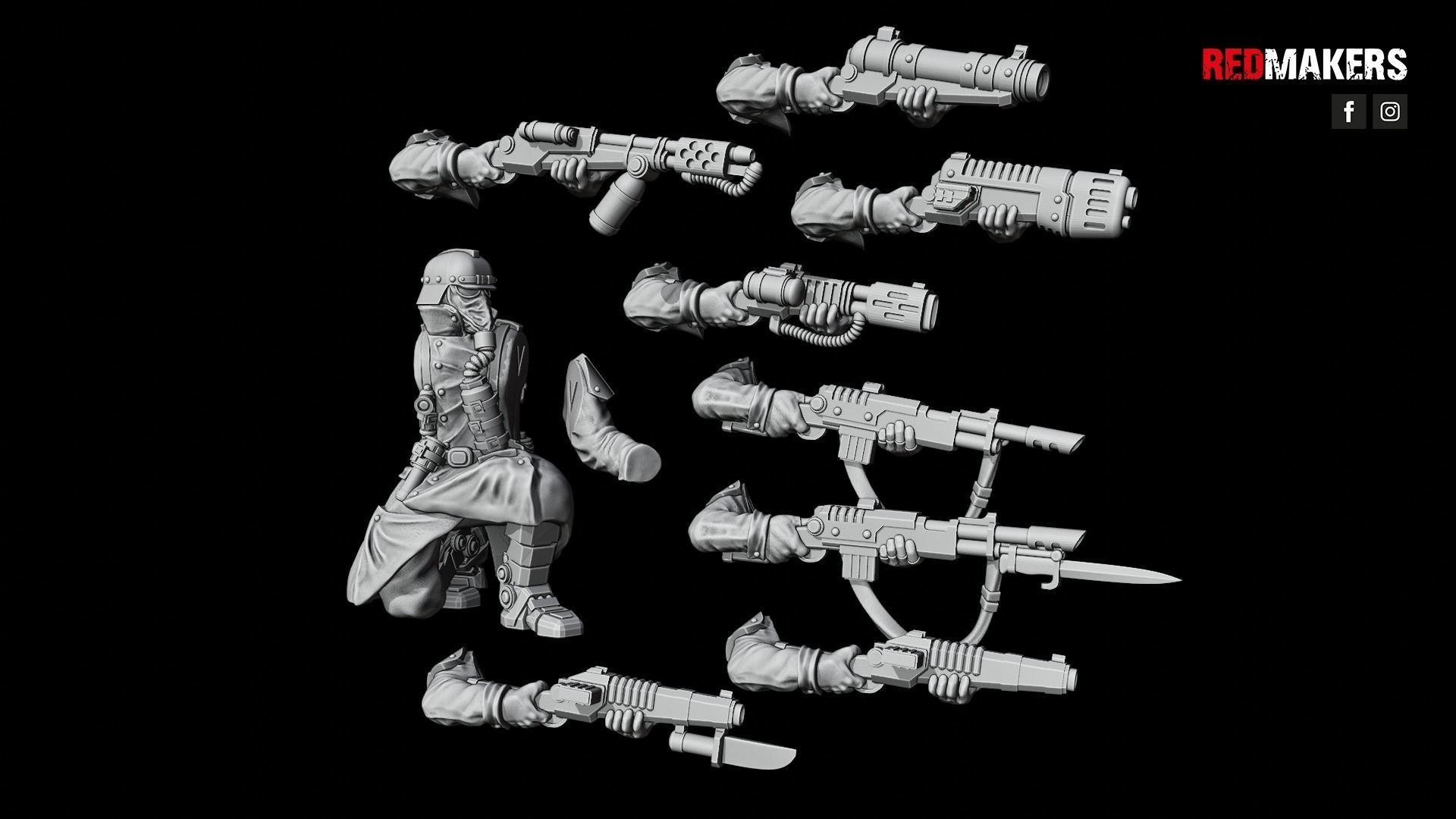 Death squad of the Imperial force Bionic legs 3D print model_32