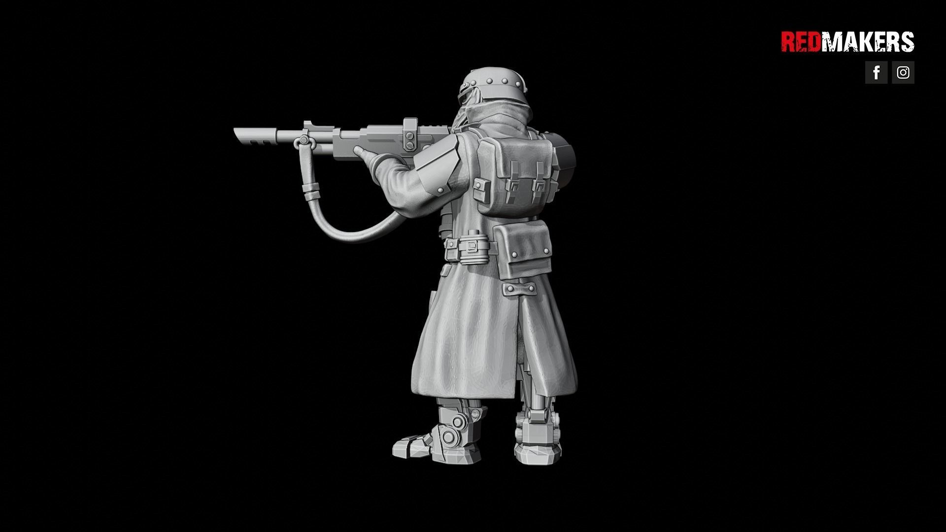 Death squad of the Imperial force Bionic legs 3D print model_22