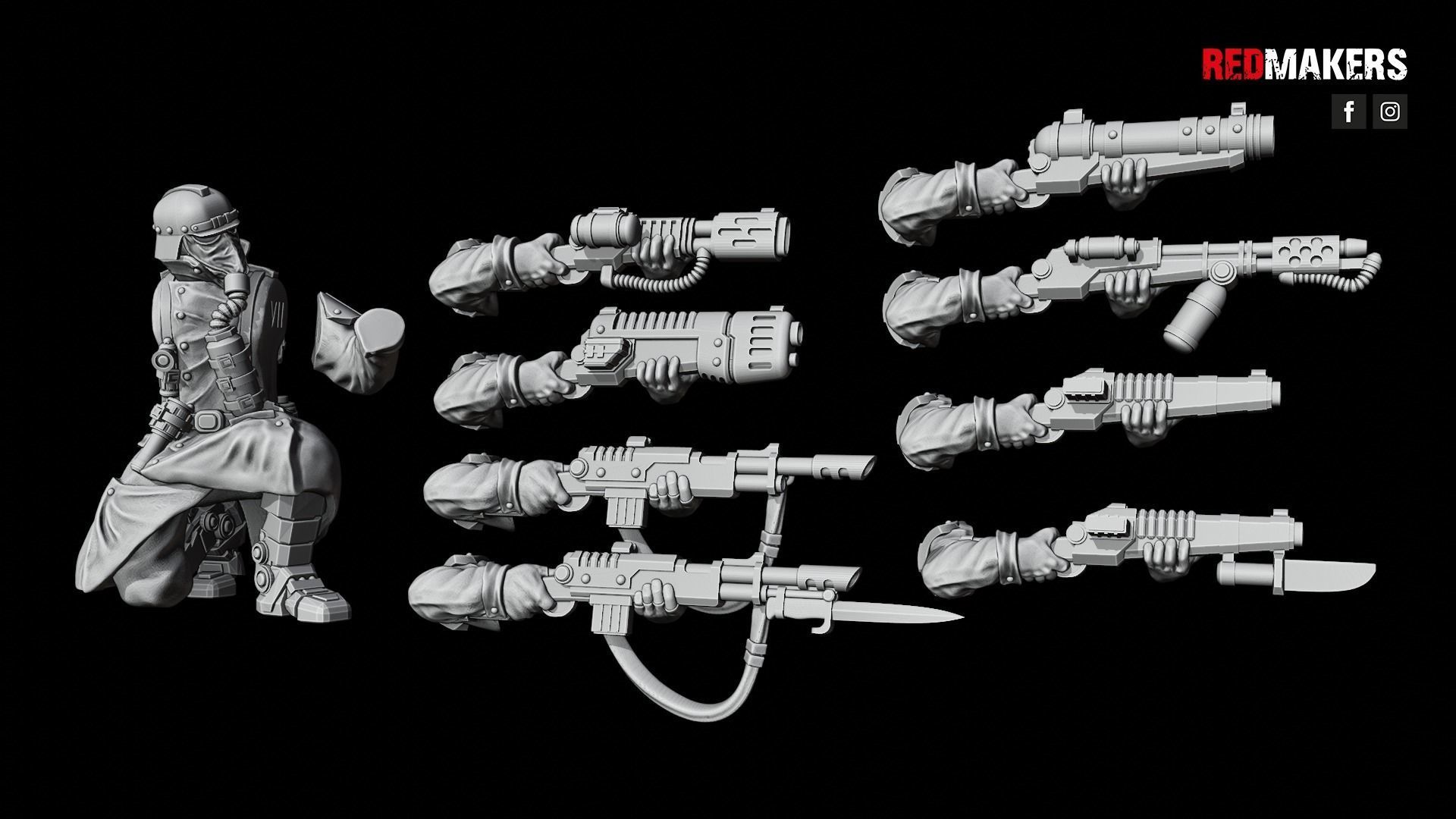 Death squad of the Imperial force Bionic legs 3D print model_38