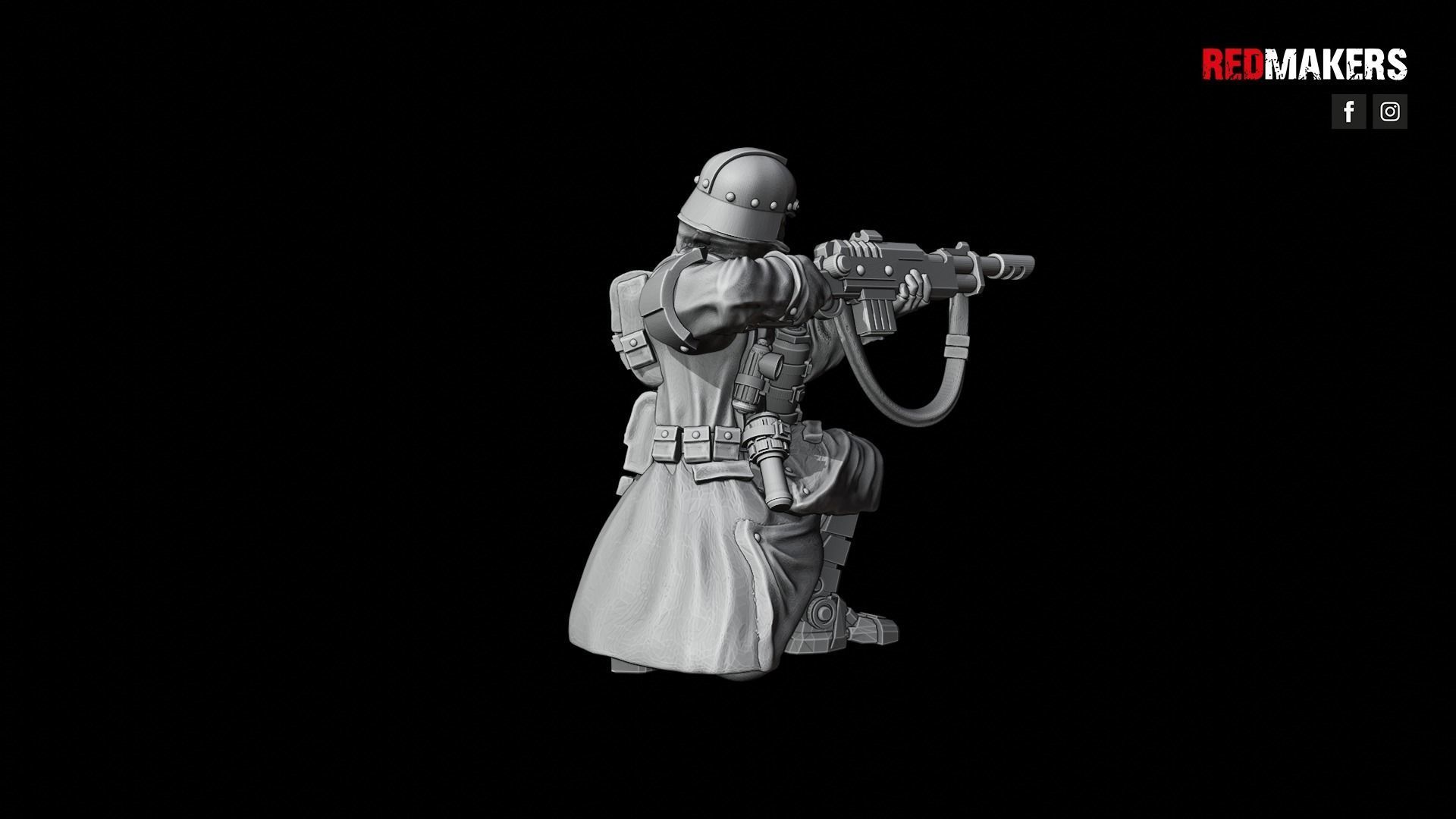 Death squad of the Imperial force Bionic legs 3D print model_37