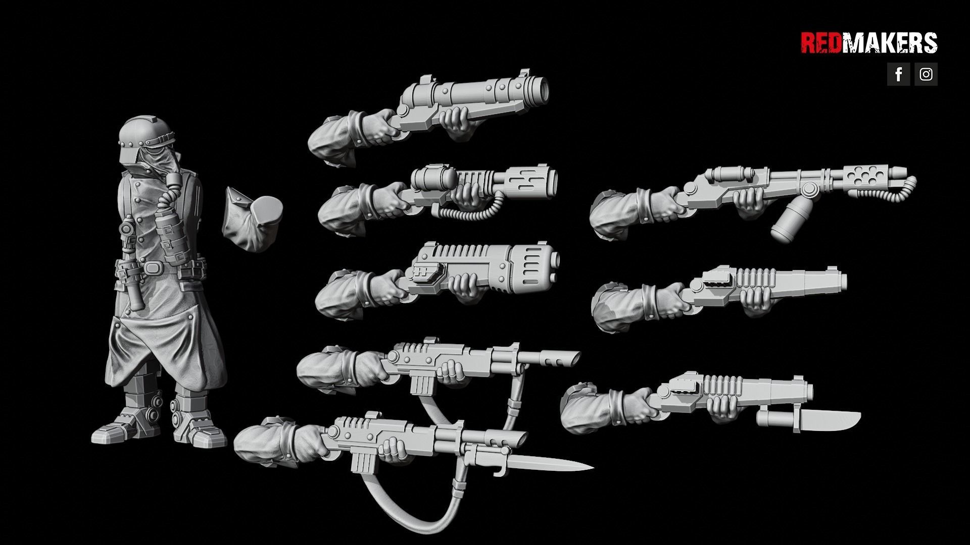 Death squad of the Imperial force Bionic legs 3D print model_23