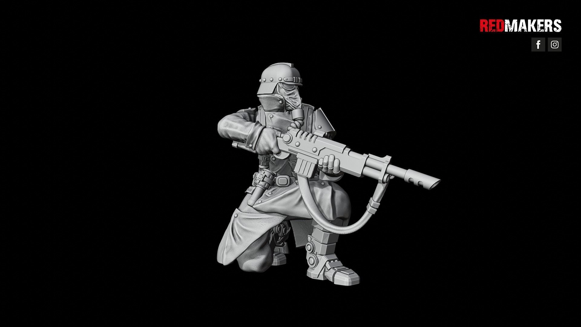 Death squad of the Imperial force Bionic legs 3D print model_30