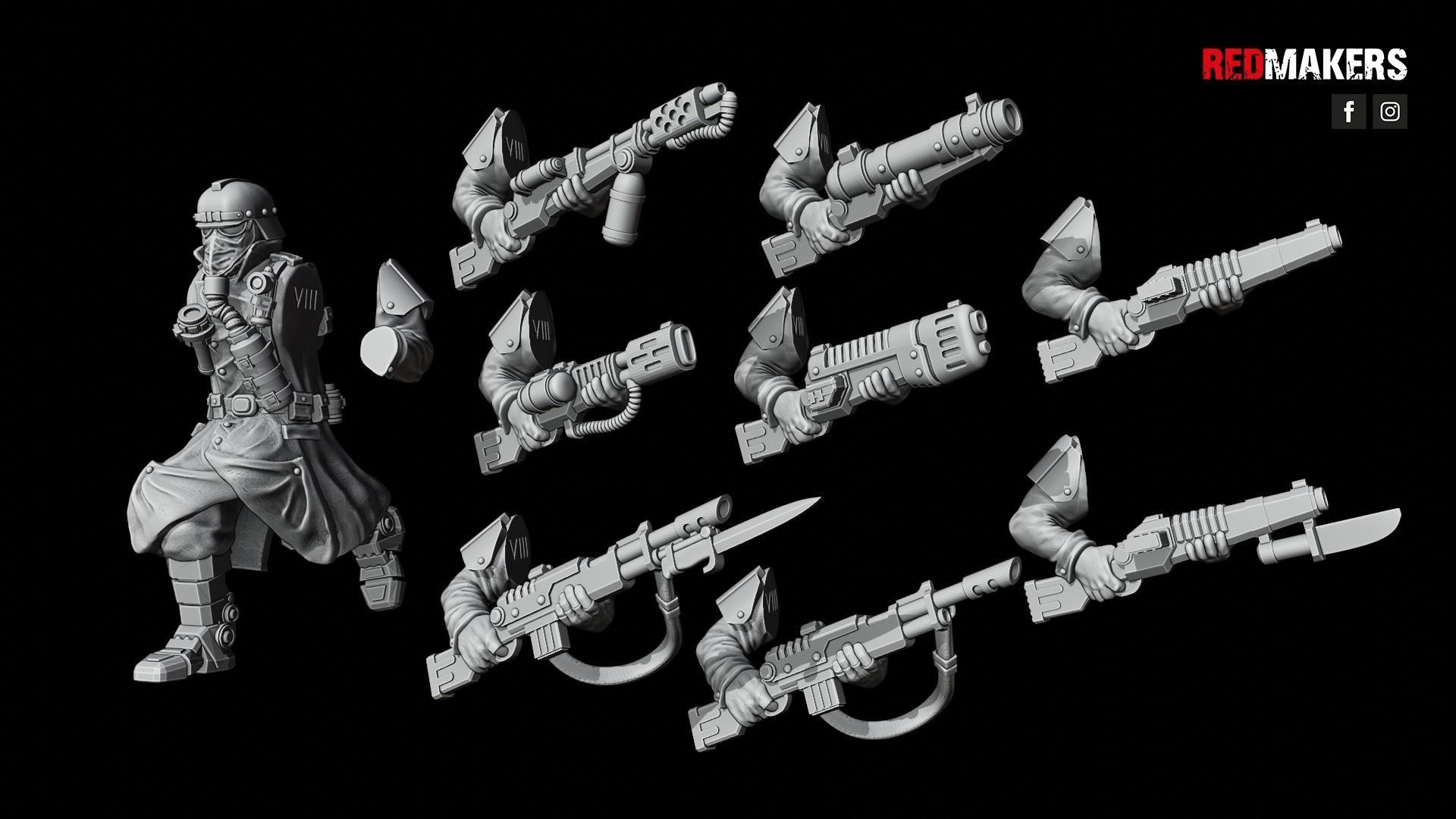 Death squad of the Imperial force Bionic legs 3D print model_41