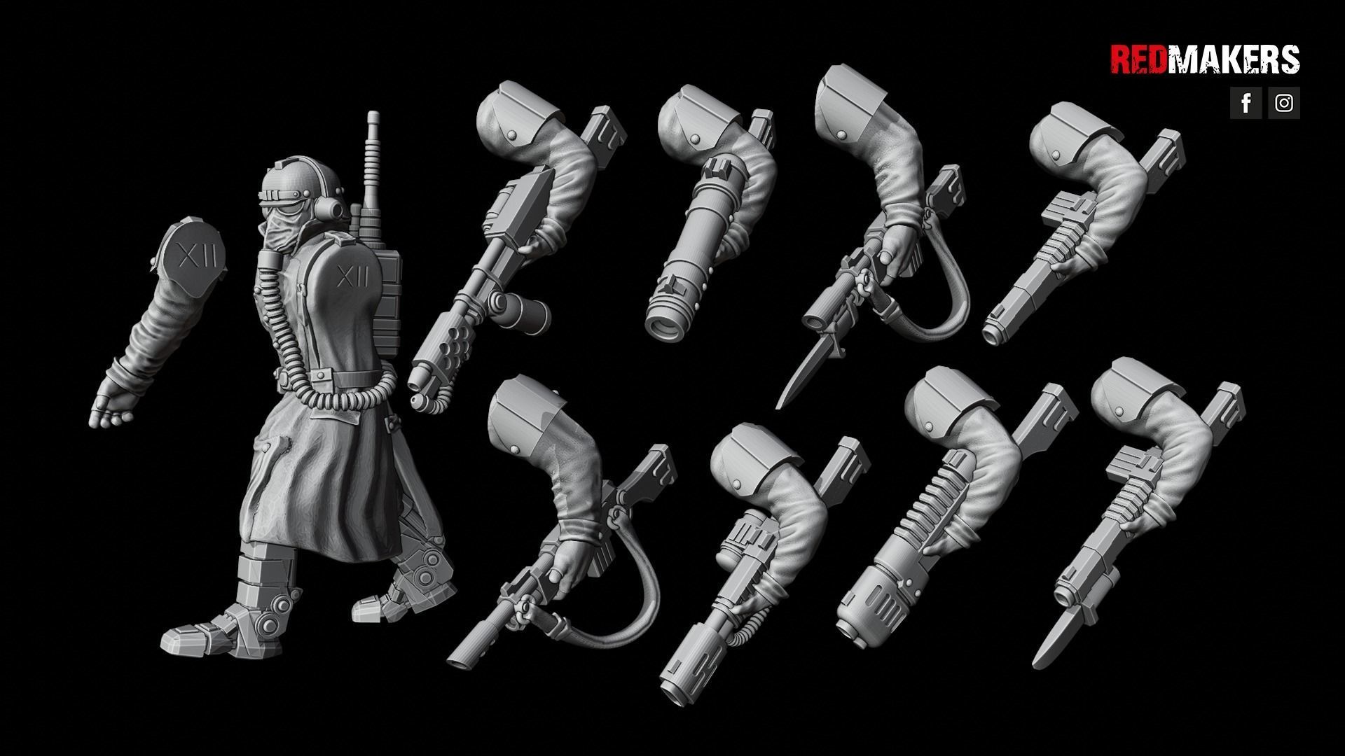 Death squad of the Imperial force Bionic legs 3D print model_54
